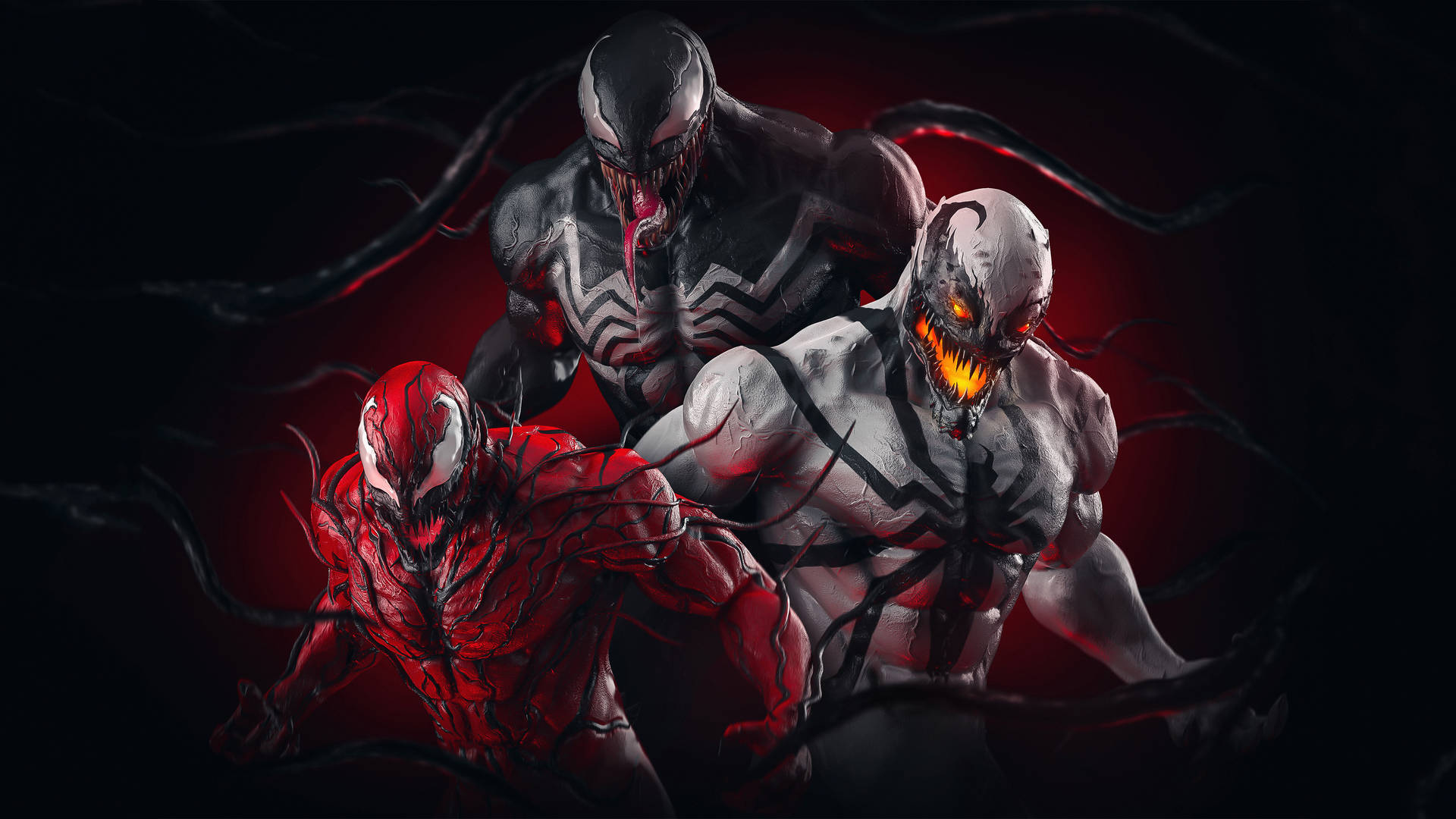 Carnage Venom Anti-venom Montage Background