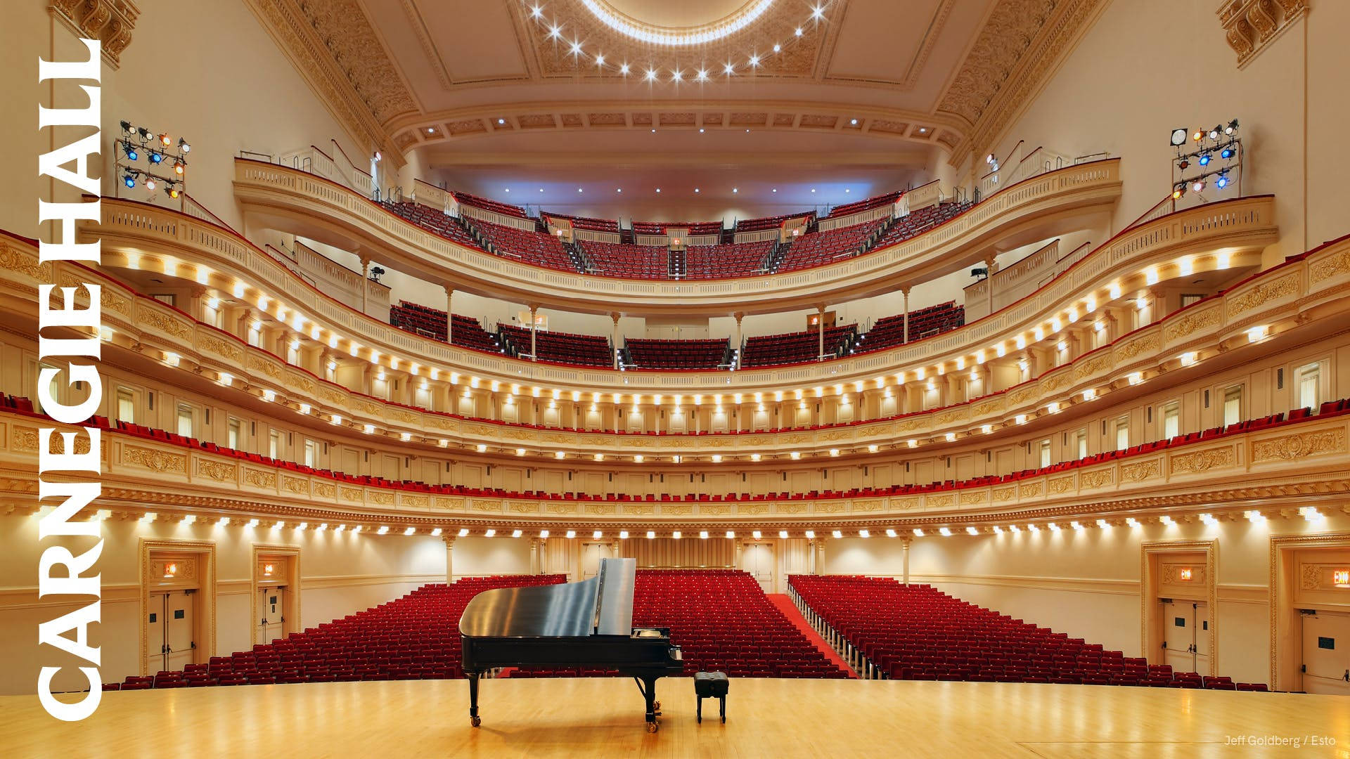 Carnegie Hall With Piano Background