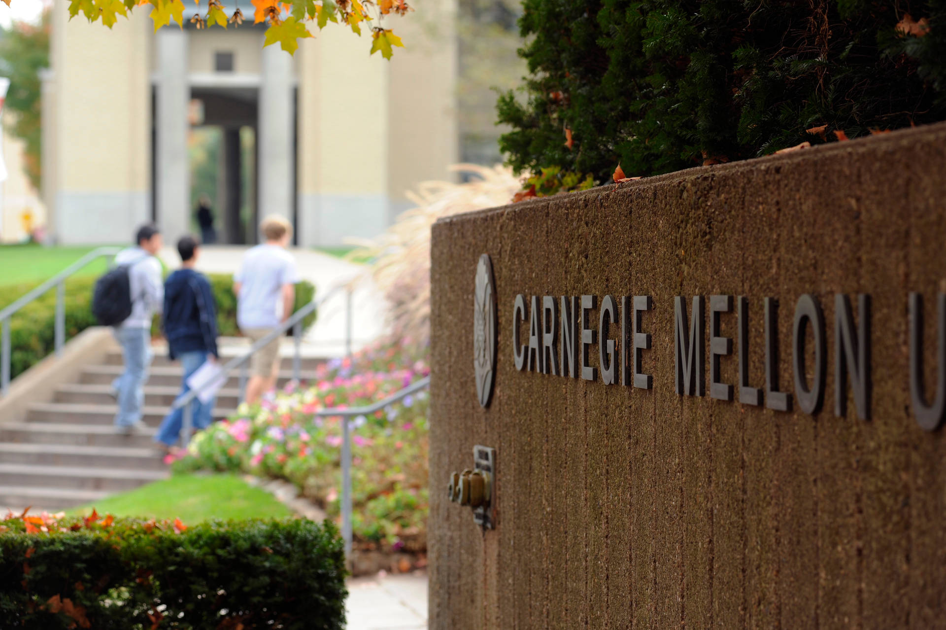 Carnegie Mellon University Entrance Sign Background