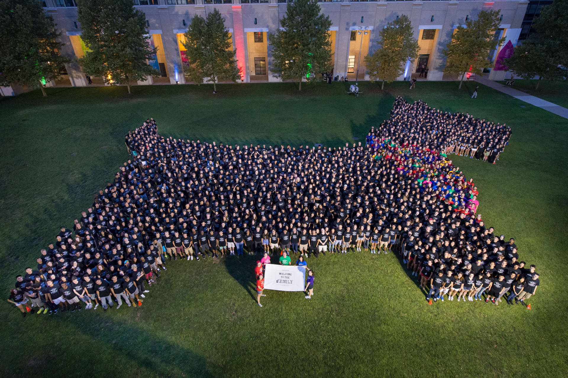 Carnegie Mellon University Students Forming Mascot Background