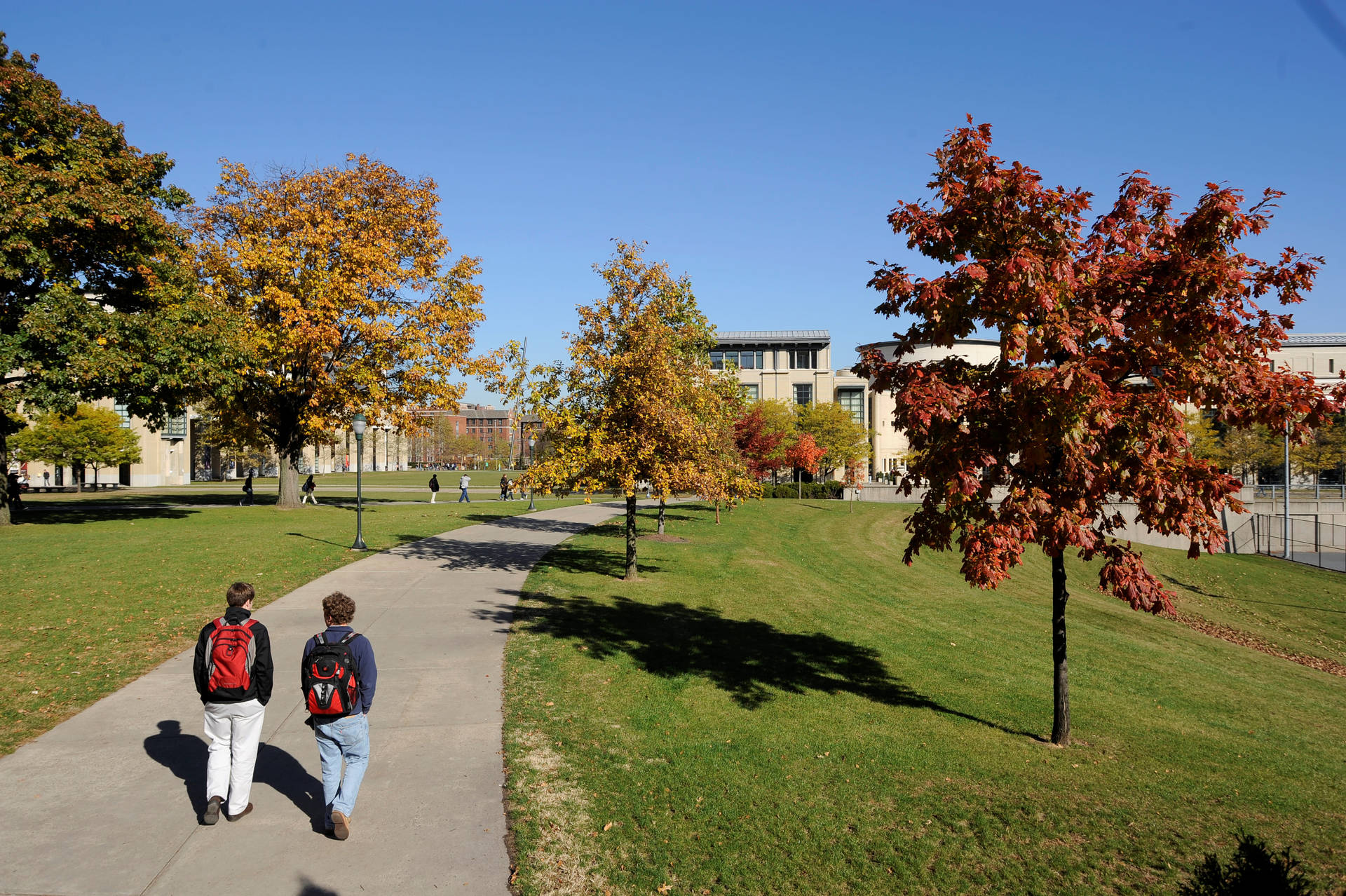 Carnegie Mellon University Students Walking Background