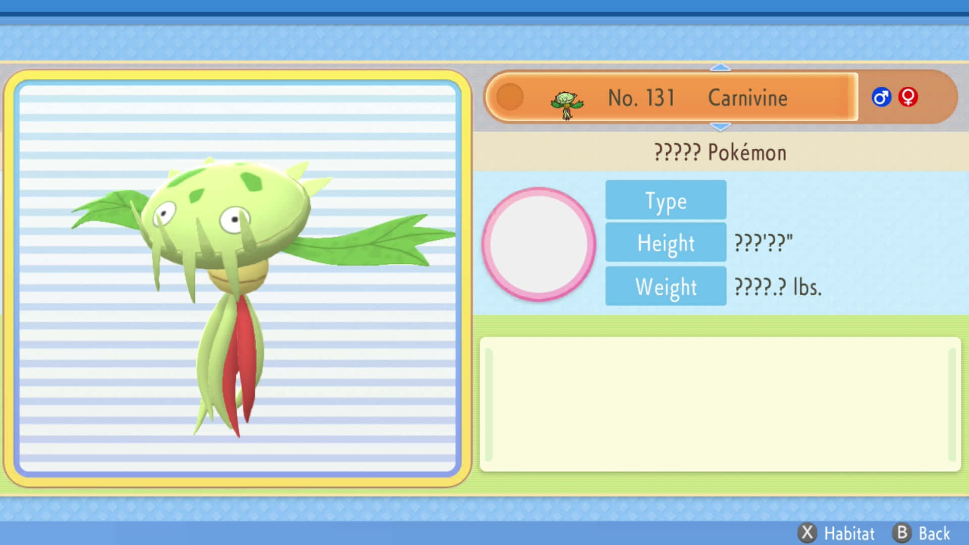 Carnivine In Pokédex Background