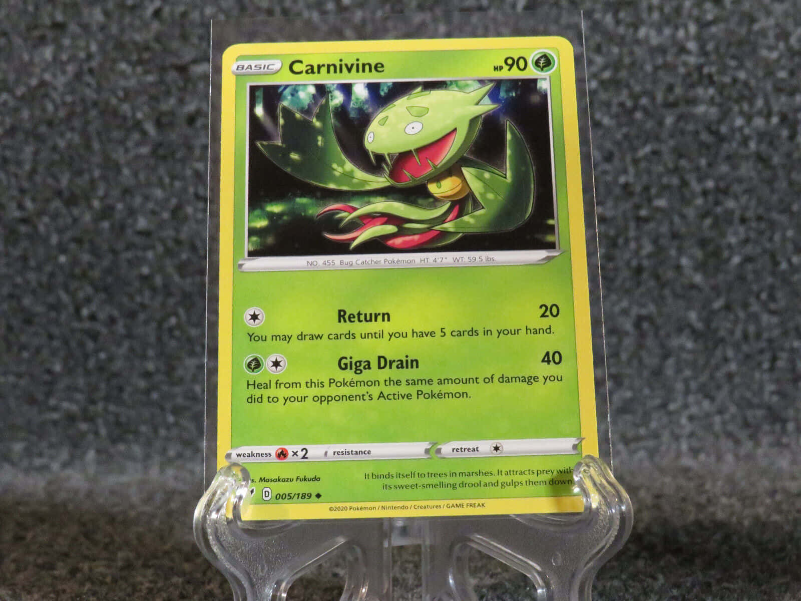 Carnivine Pokémon Trading Card