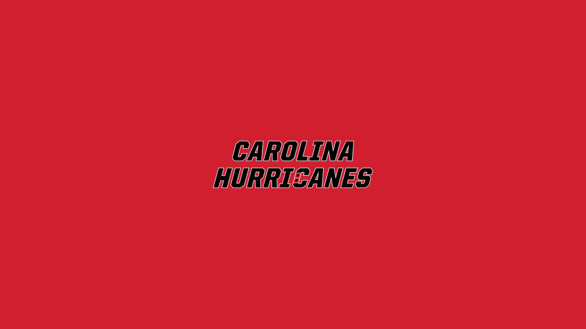 Carolina Hurricanes On Red Background