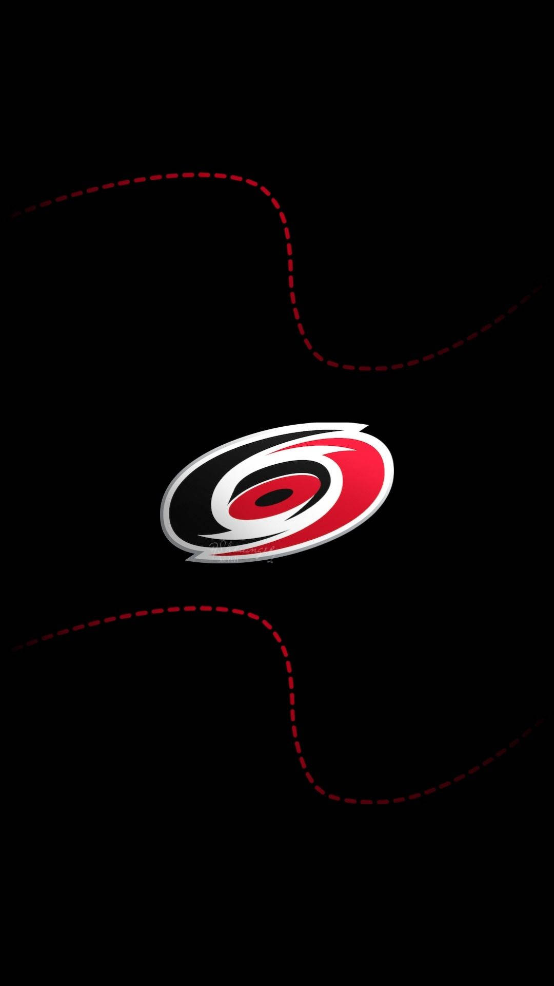 Carolina Hurricanes With Red Dotted Lines