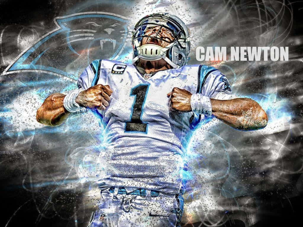 Carolina Panthers - Cam Newton By Mike Mcdonald Background