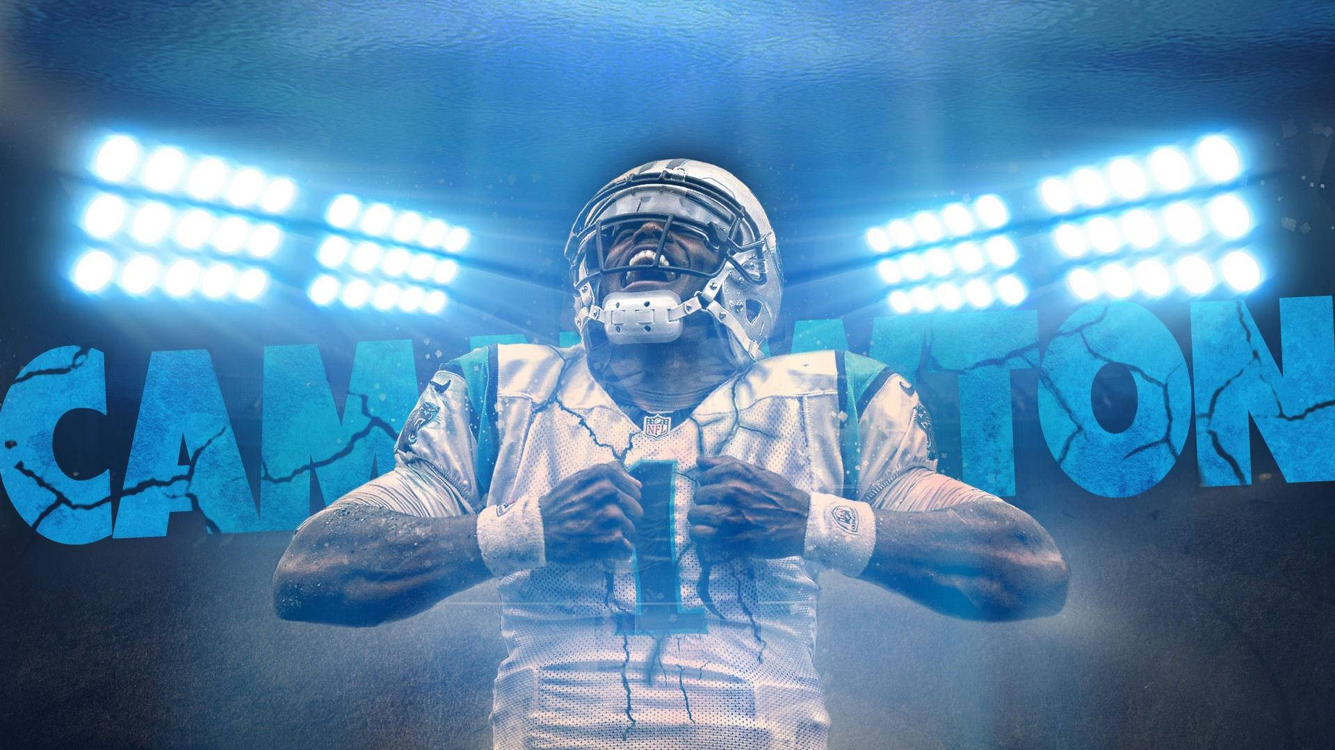 Carolina Panthers Cam Newton Clenched Fists Background