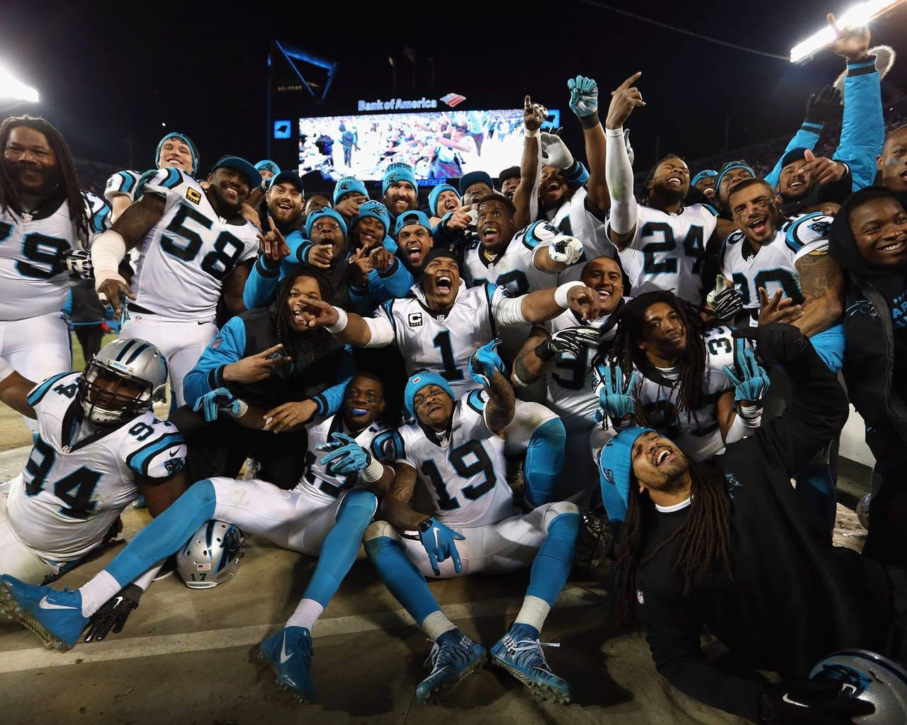 Carolina Panthers Celebrating Background
