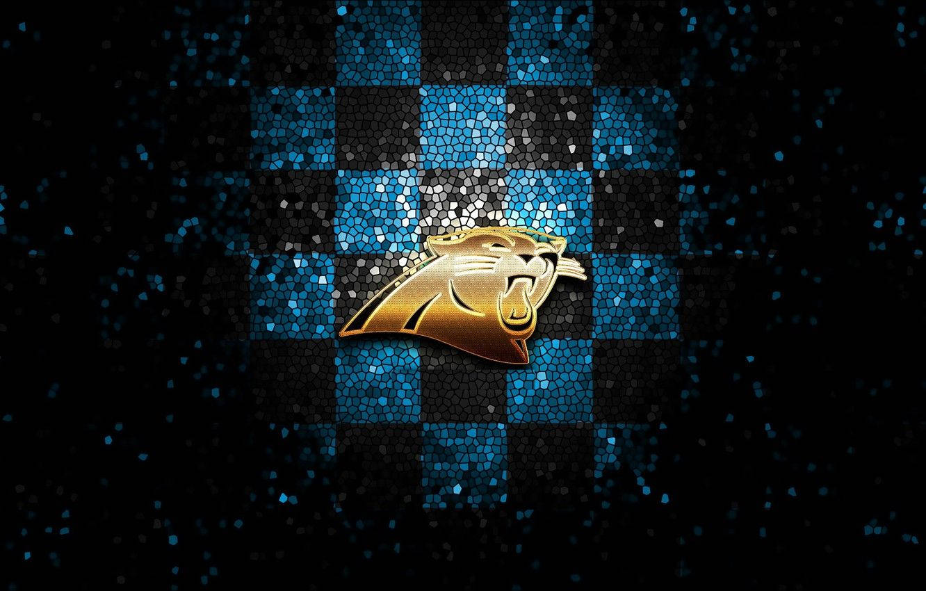 Carolina Panthers Logo On Sequins Background