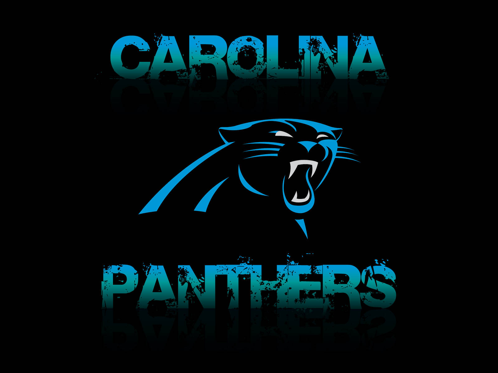 Carolina Panthers Logo With Gradient Word Art Background