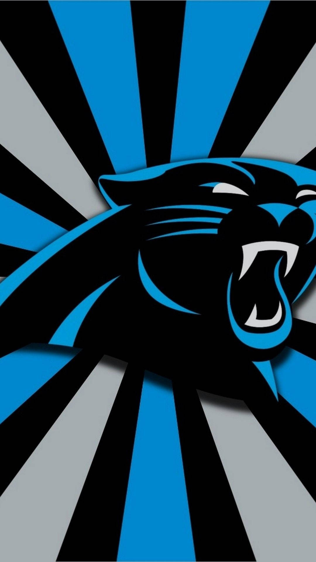 Carolina Panthers Logo With Rays Background