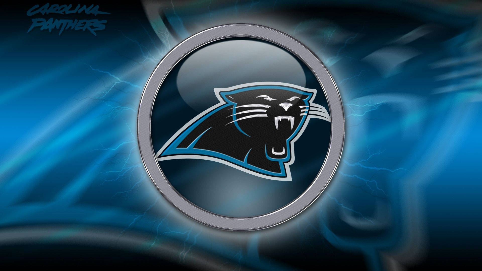 Carolina Panthers On Circular Logo Background