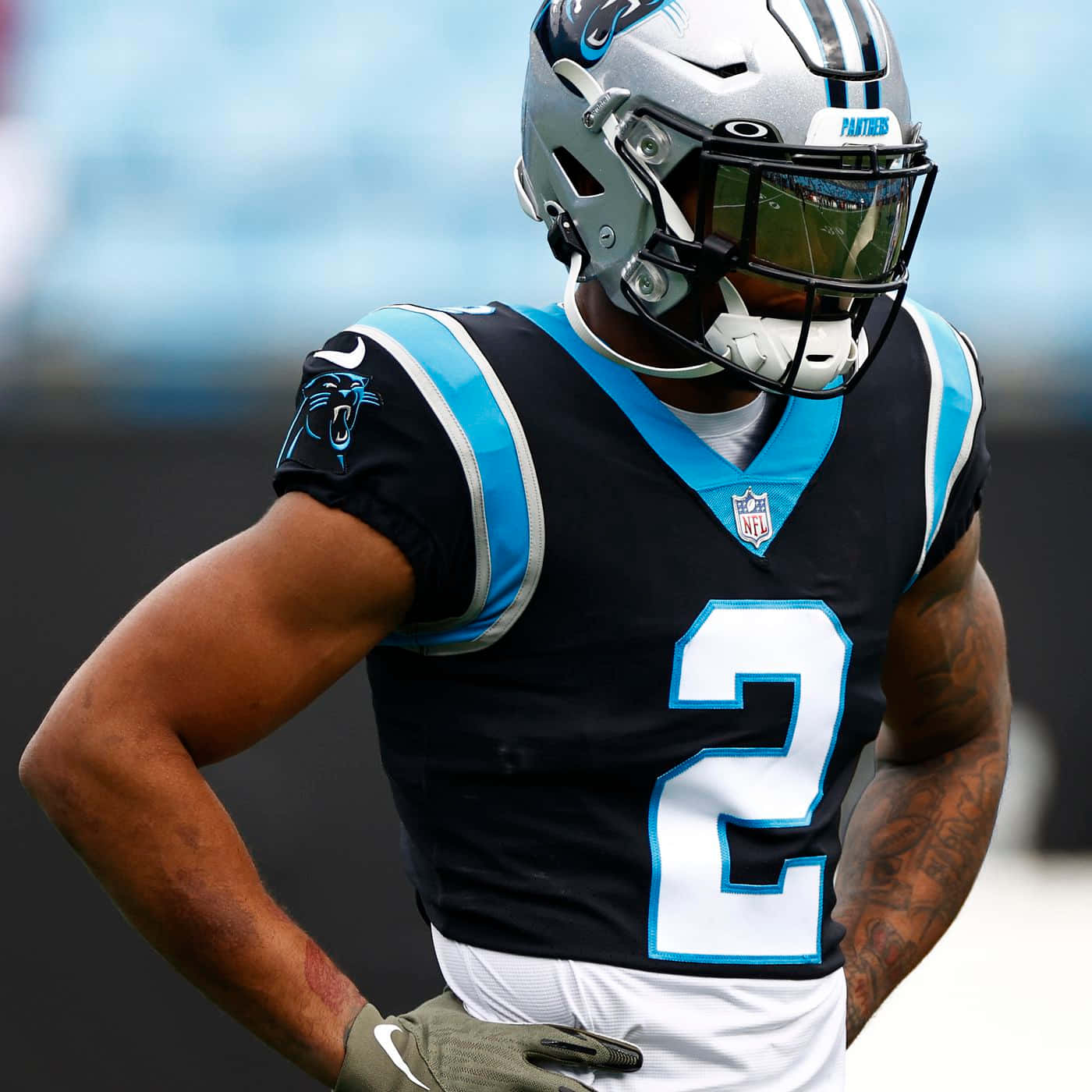 Carolina Panthers Player Dj Moore Against Washington Football Team Background