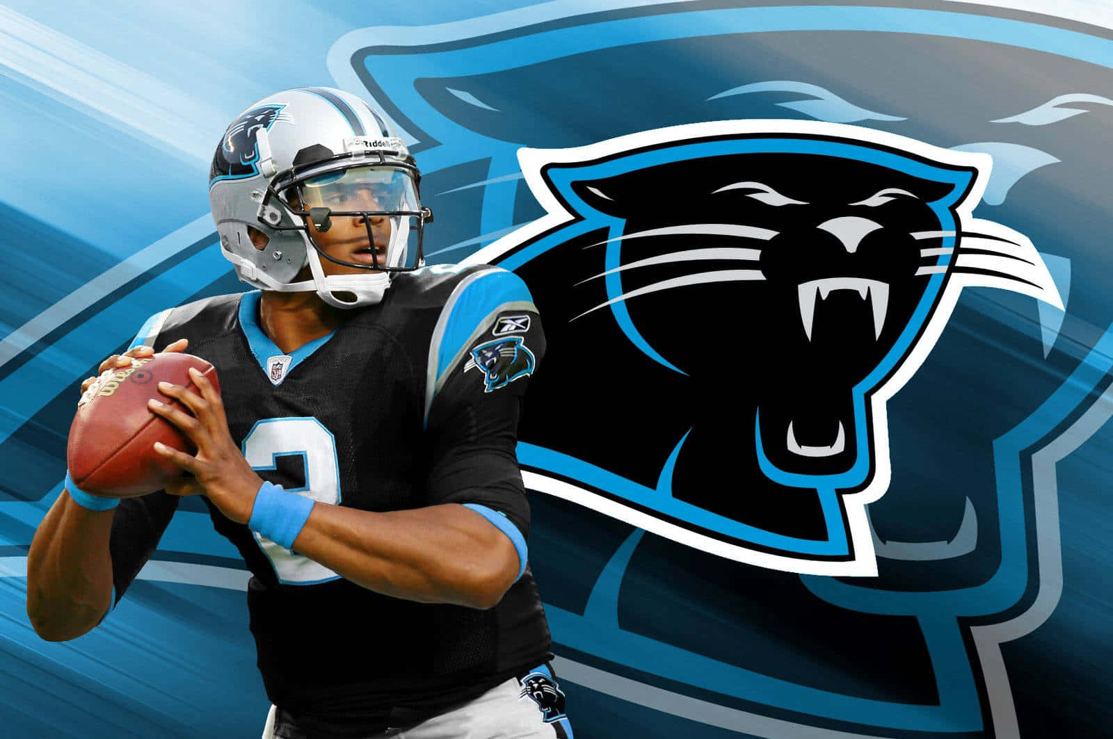 Carolina Panthers Player Dj Moore Panther Logo Background
