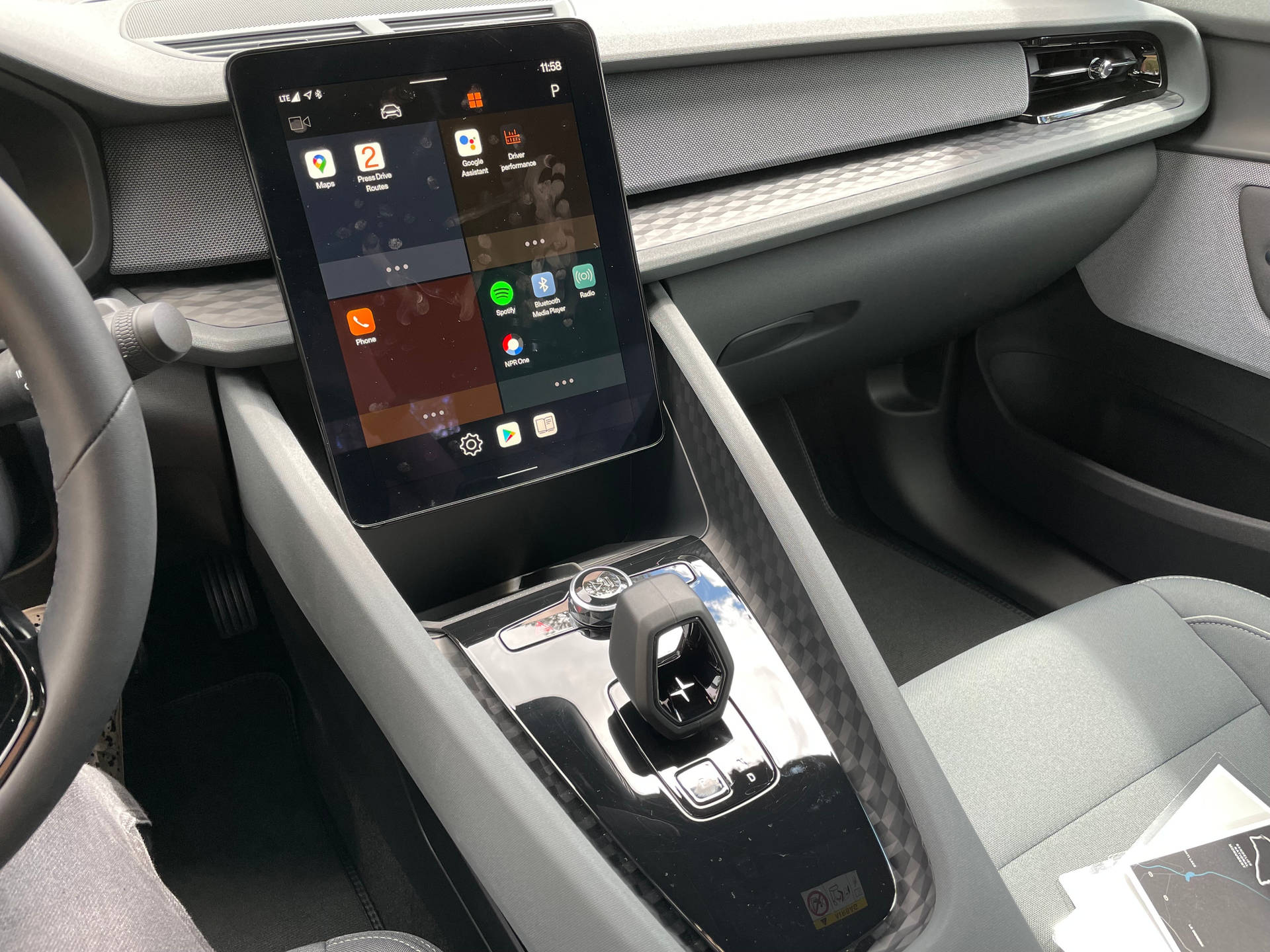 Carplay Display In Polestar Cars Background