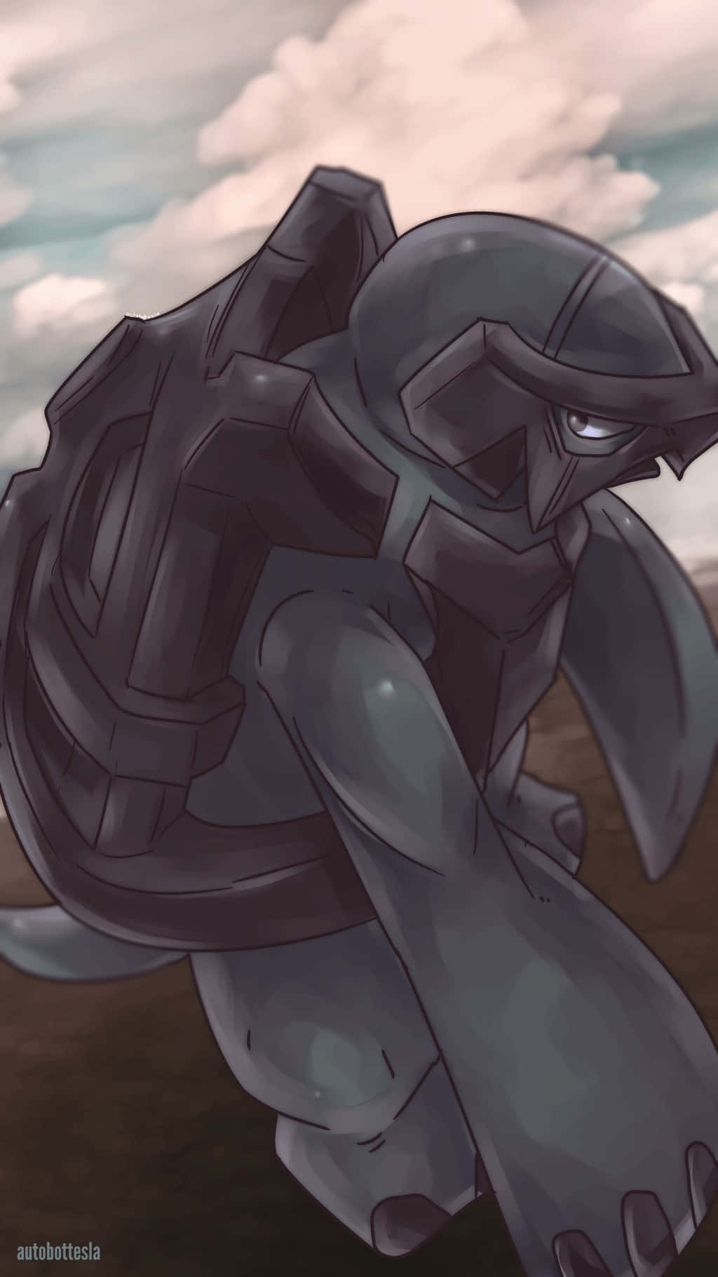 Carracosta Pokemon Fanart Cloudy Background