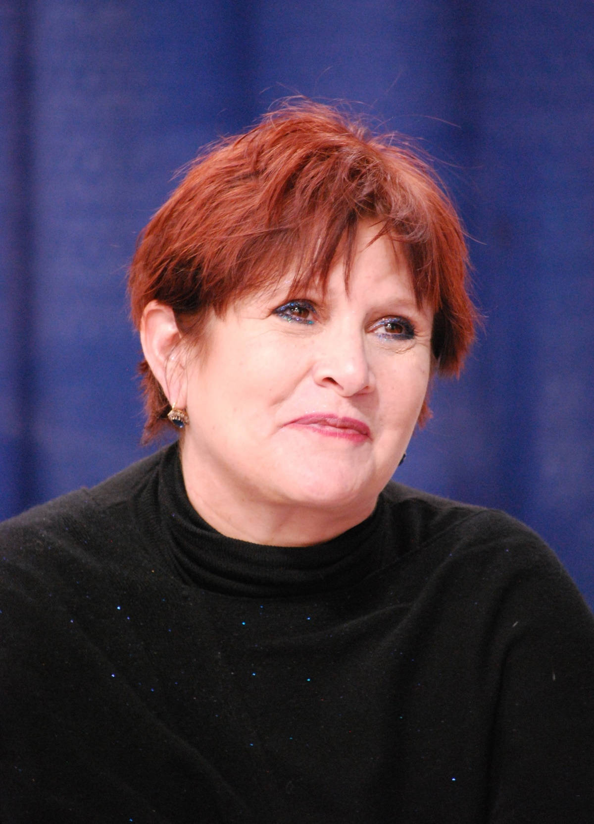 Carrie Fisher In A Talk Show Background