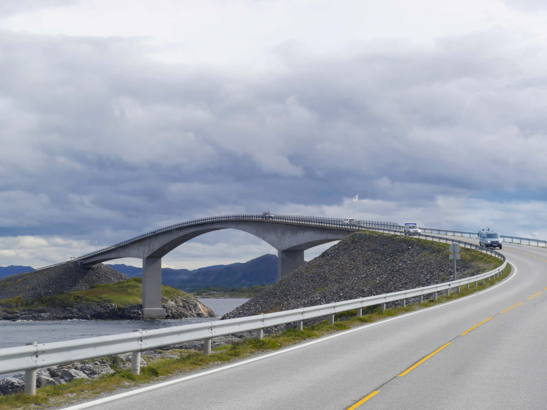 Cars On The Storseisundet Bridge