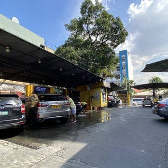 Cars Parking In A Car Wash