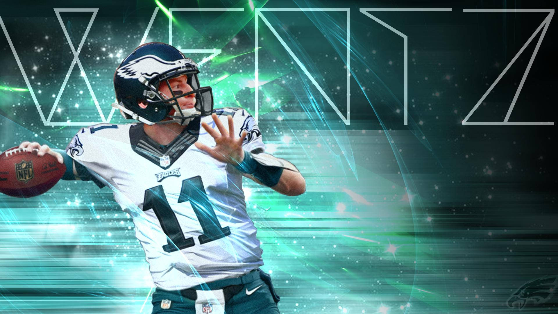 Carson Wentz Graphic Art Background