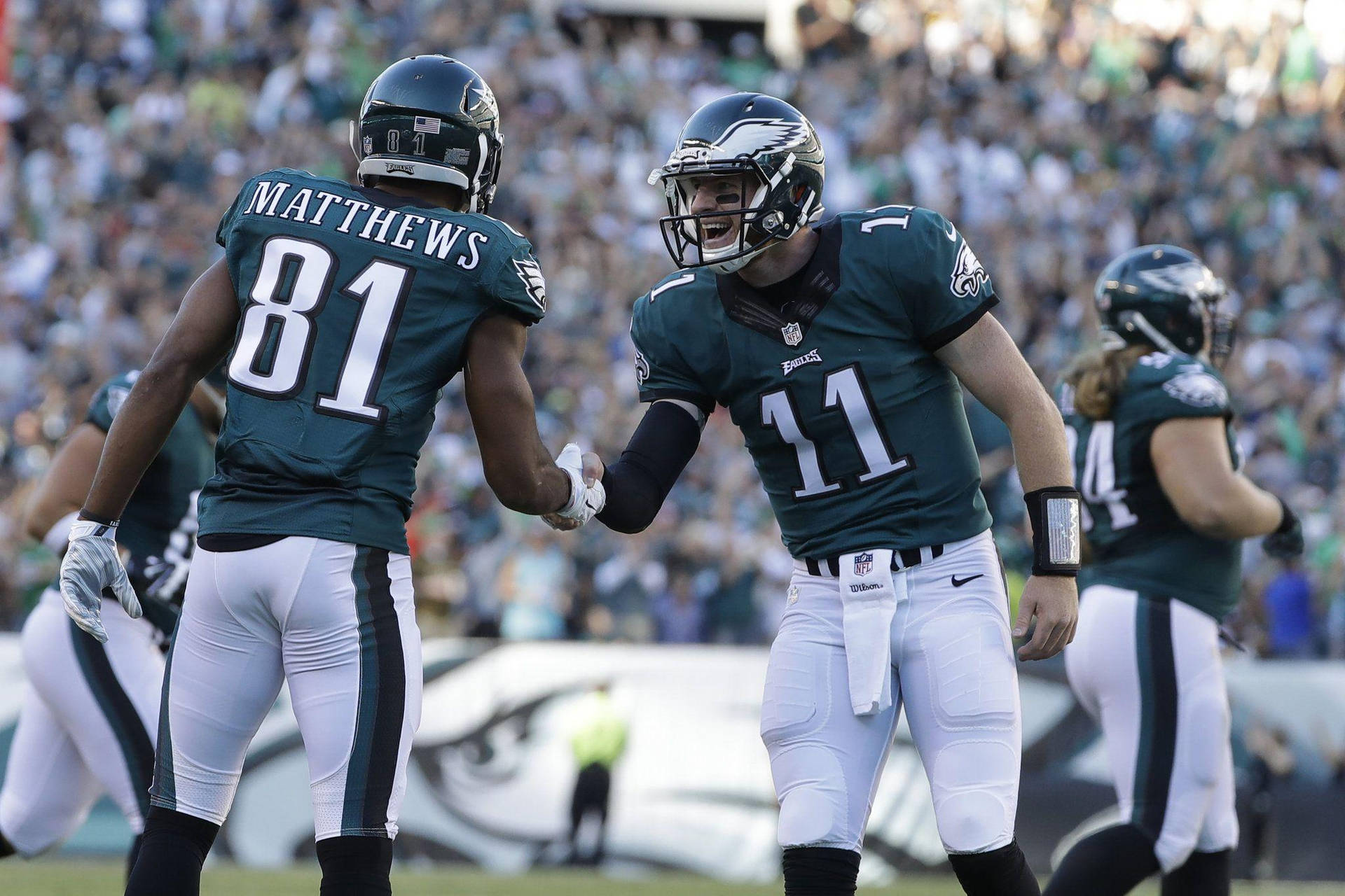 Carson Wentz Jordan Matthews Handshake