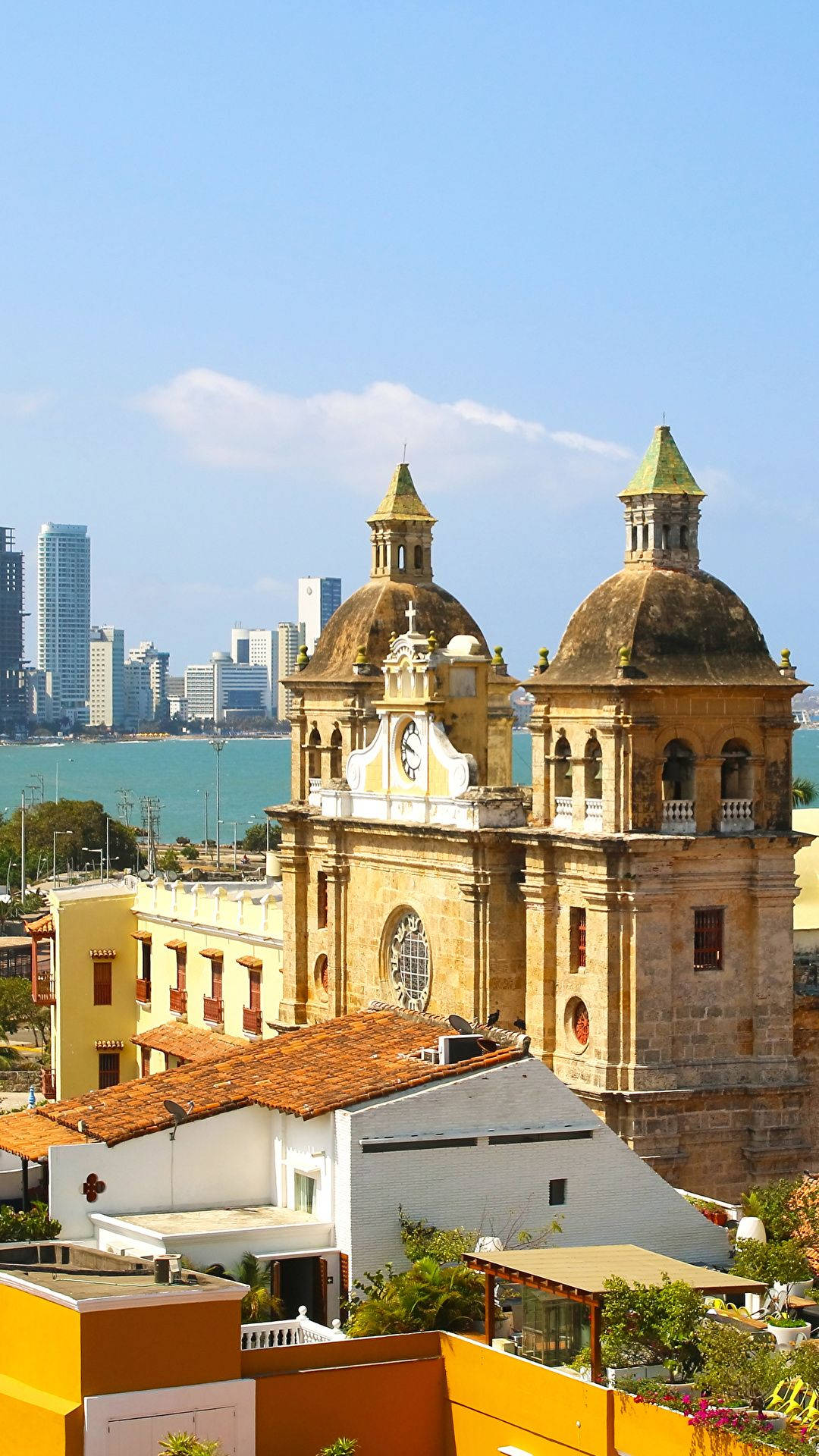 Cartagena Catholic Church Portrait Background