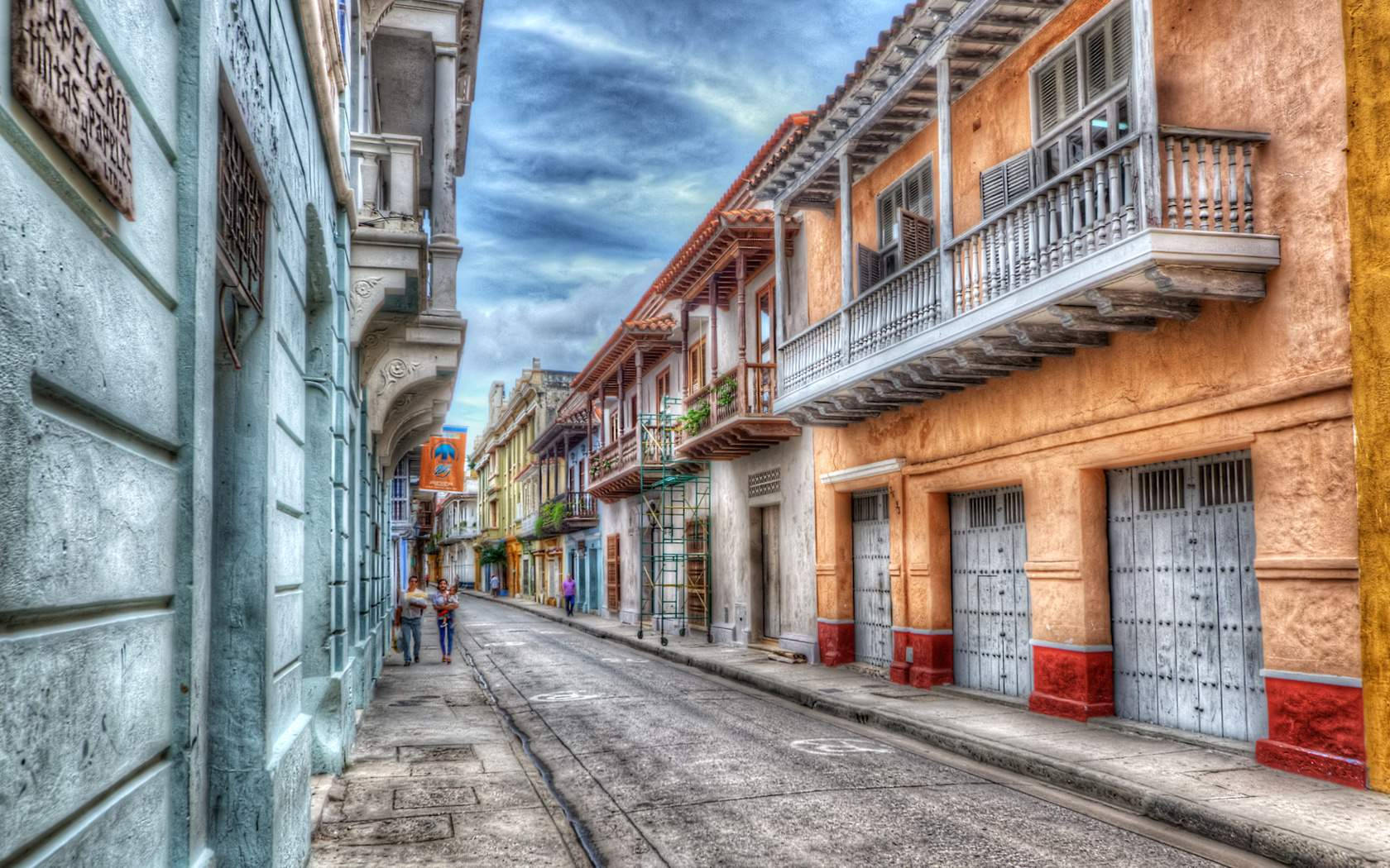 Cartagena Colombia Street In Hdr