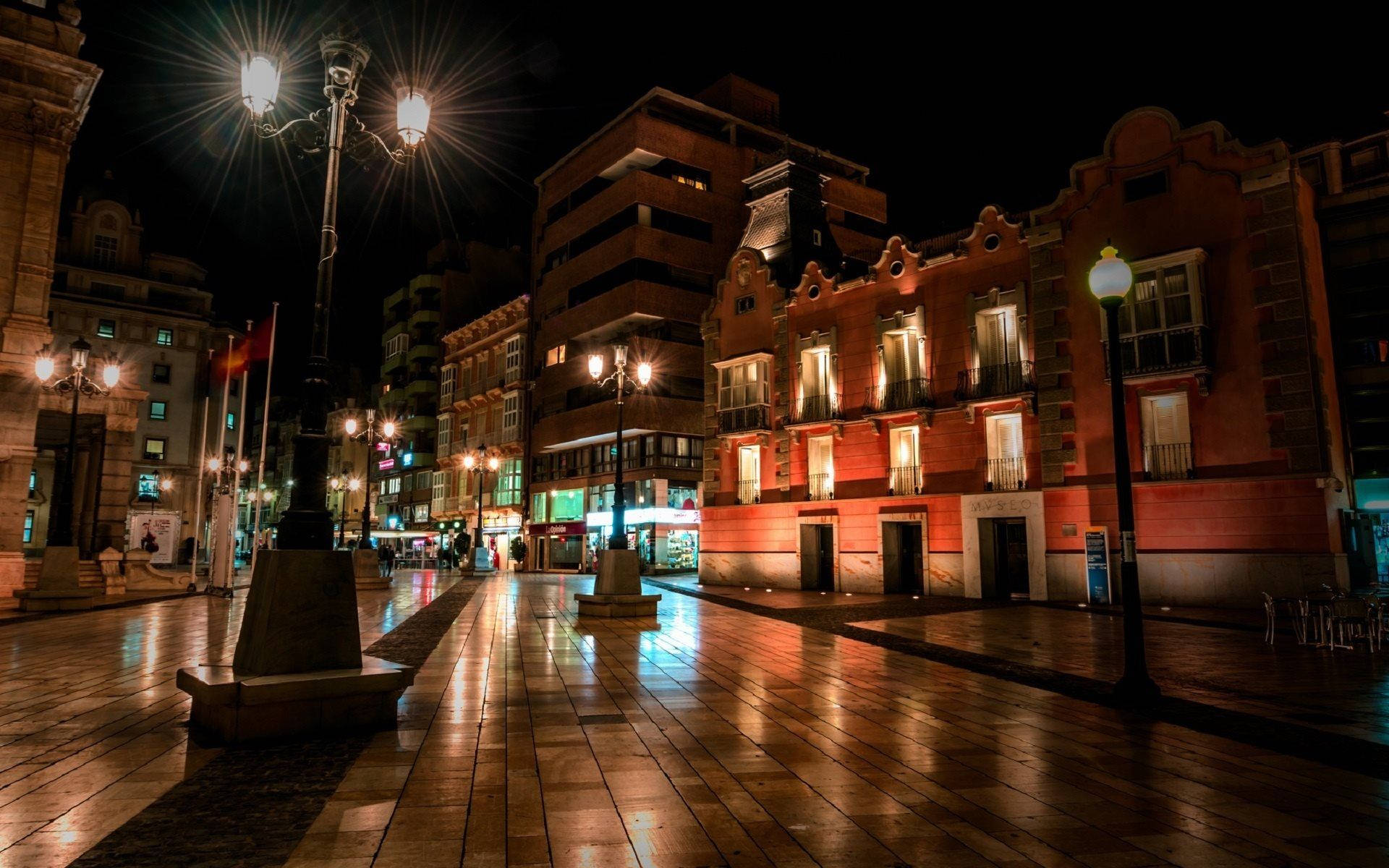 Cartagena Spain At Night Background