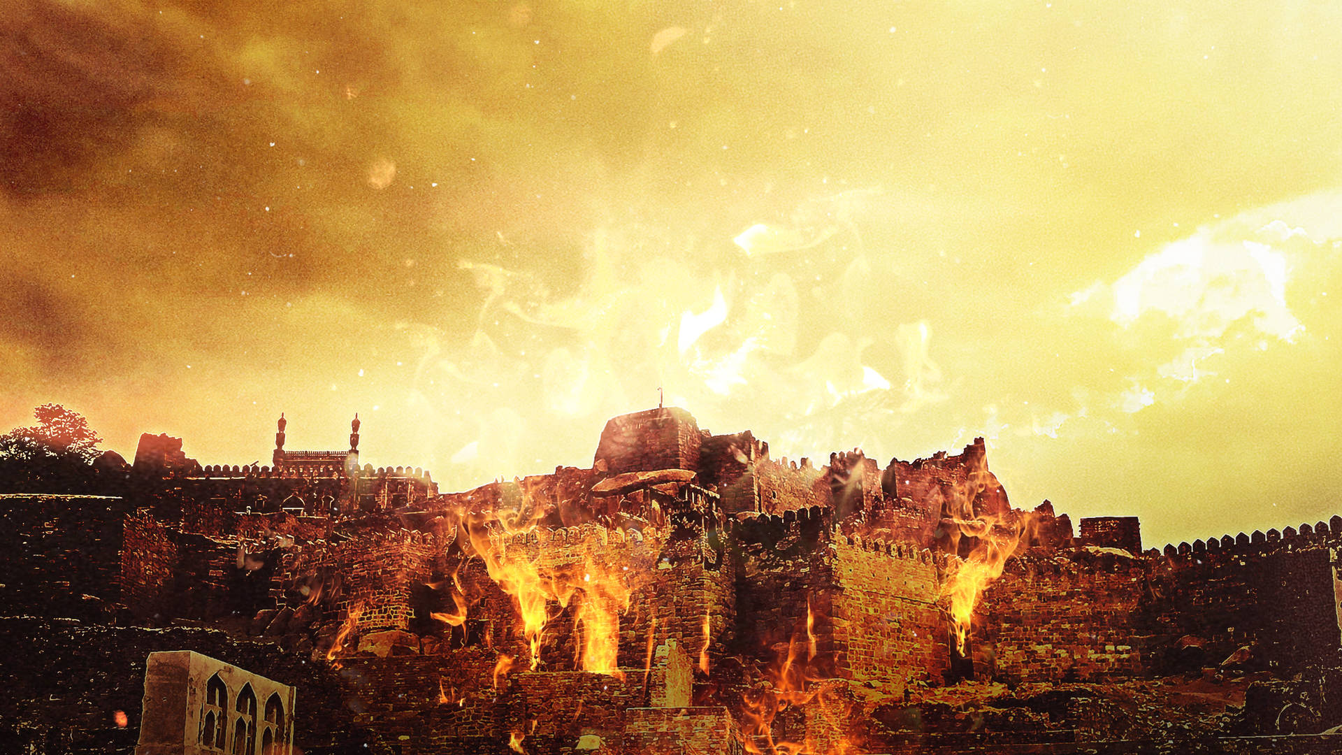 Carthage Burning Walls Background