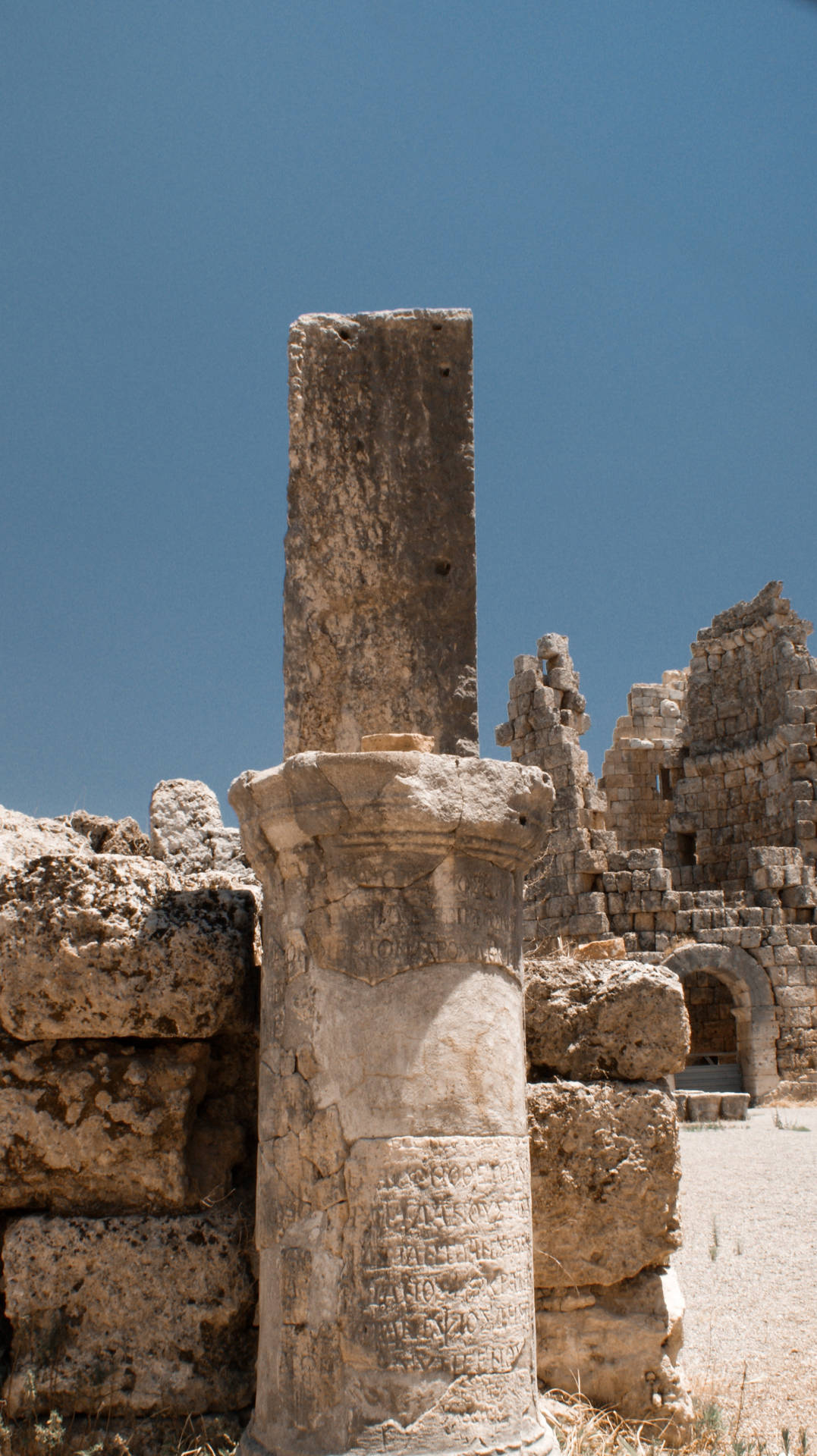 Carthage Stone Pillar Background