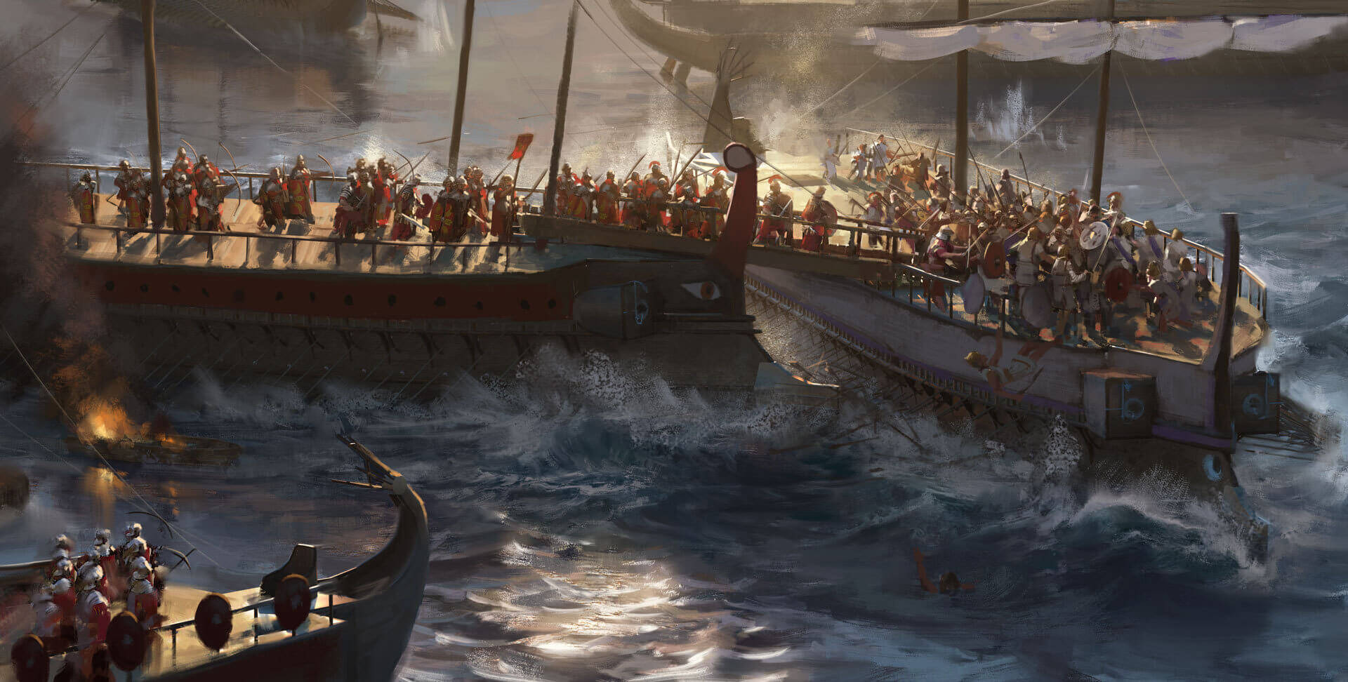 Carthage War Boats Background