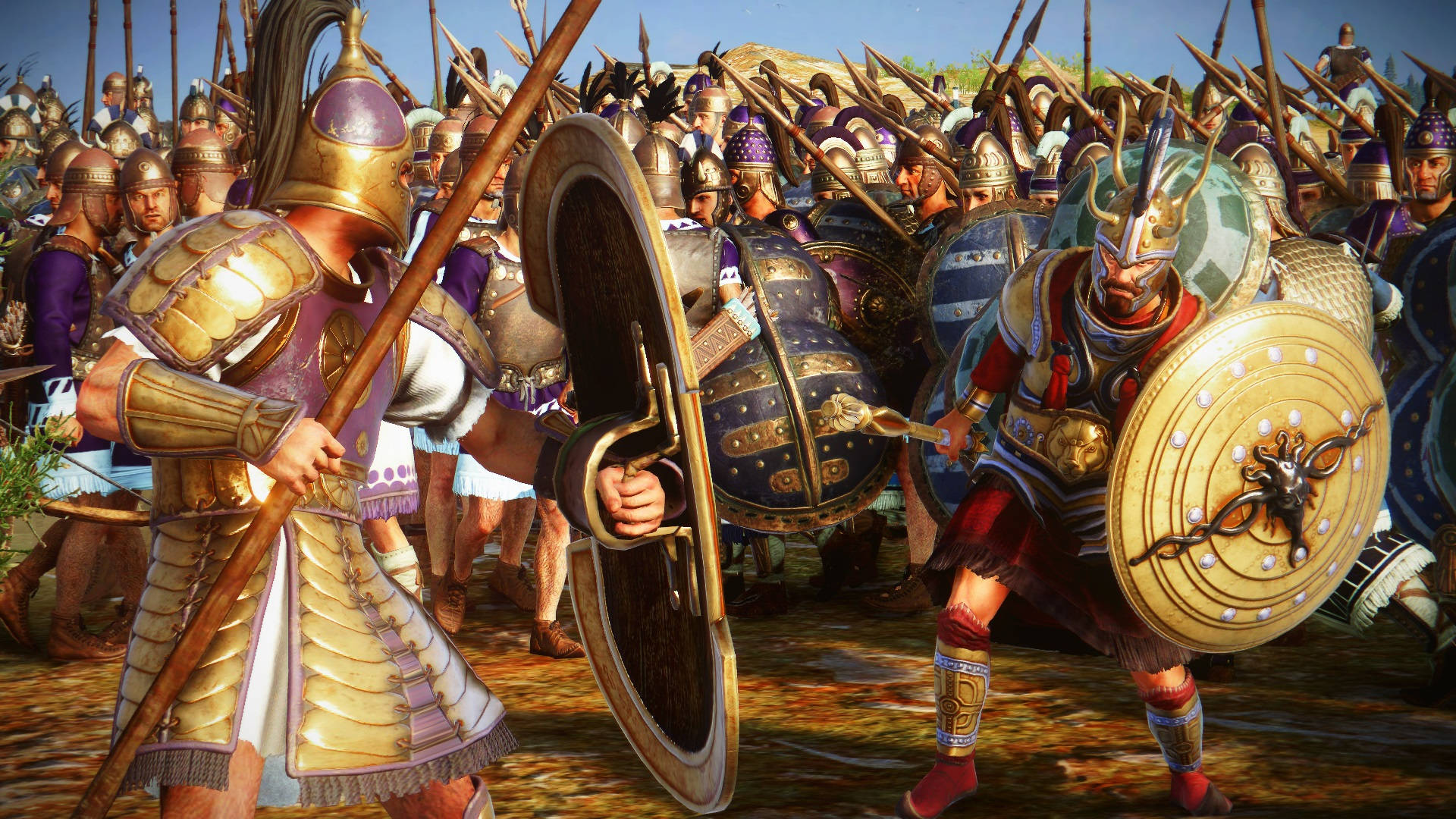 Carthage Warriors With Shields Background