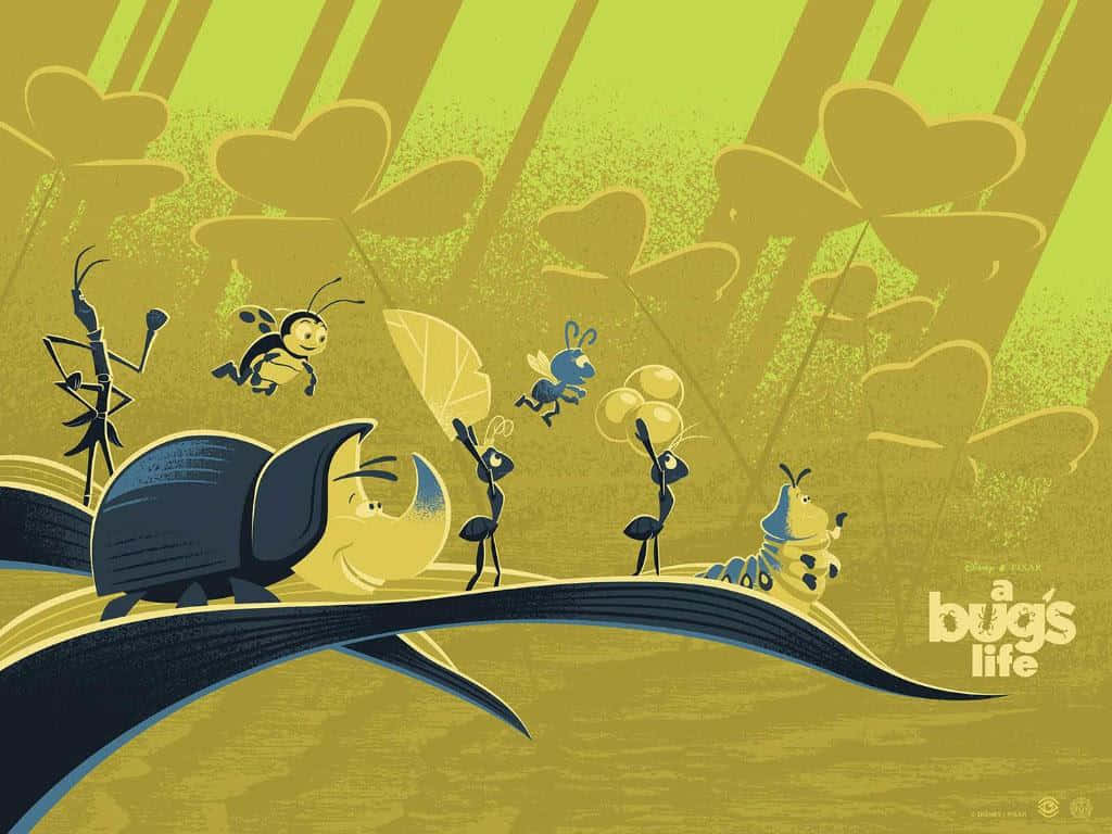 Cartoon Art A Bugs Life Background