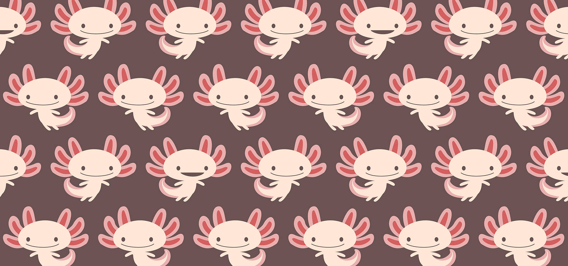 Cartoon Axolotl Pattern Background