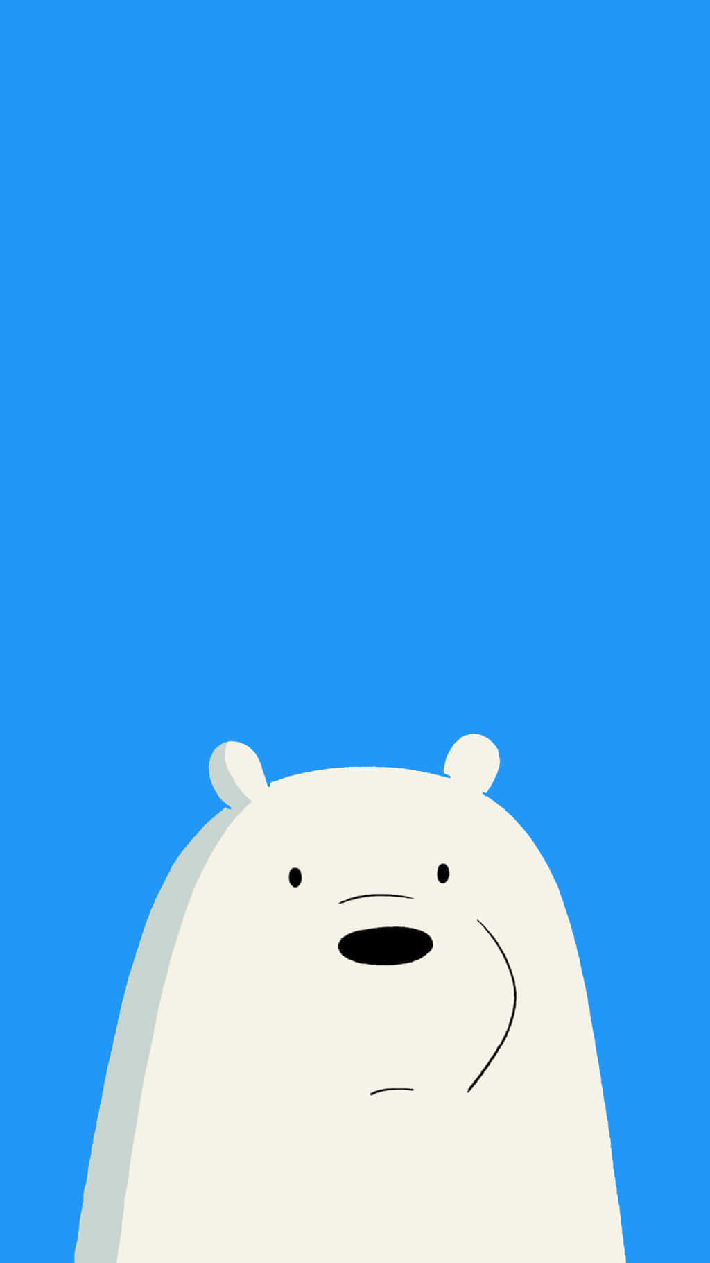 Cartoon Bear Blue Background Background
