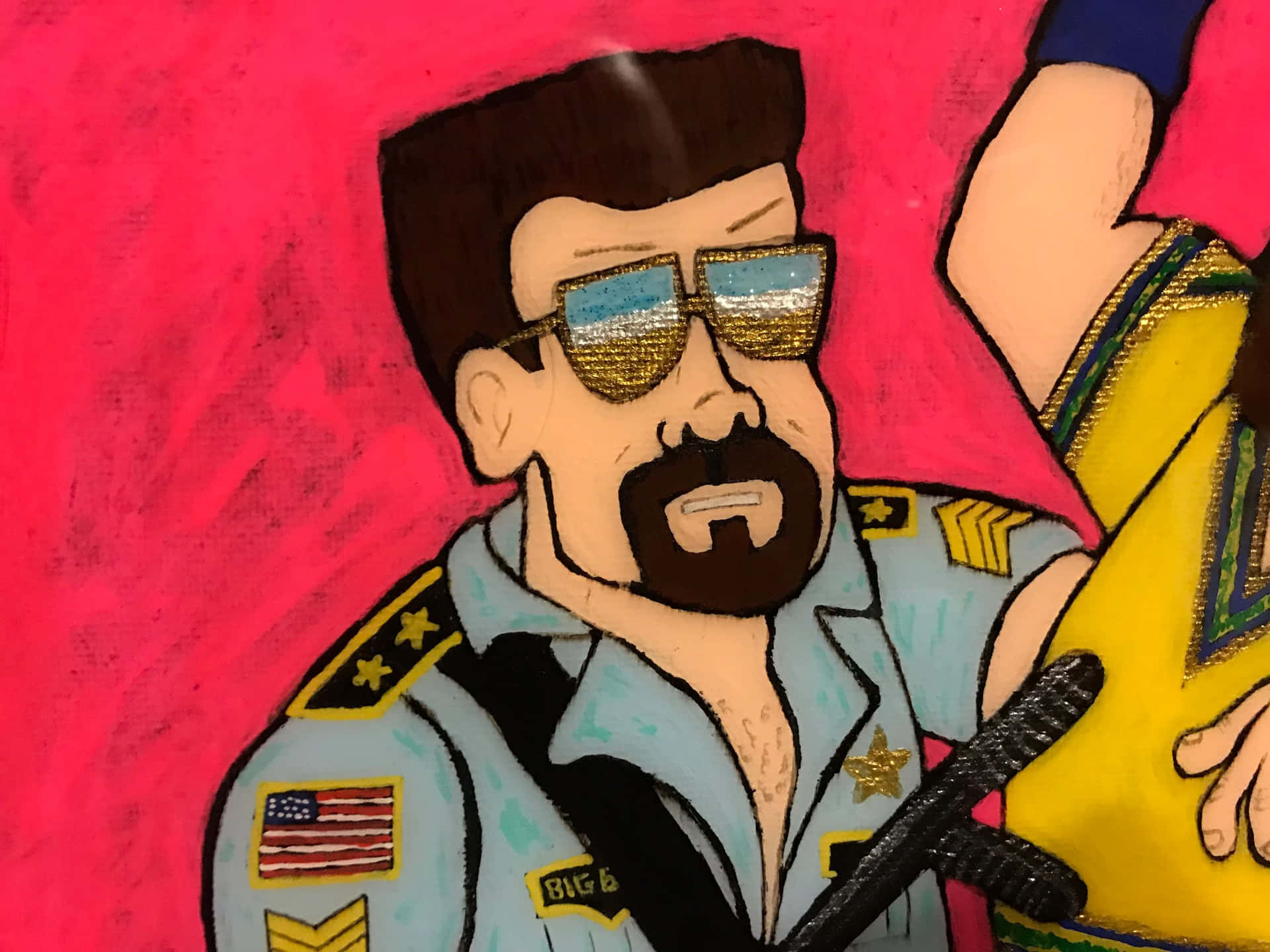 Cartoon Big Boss Man Illustration