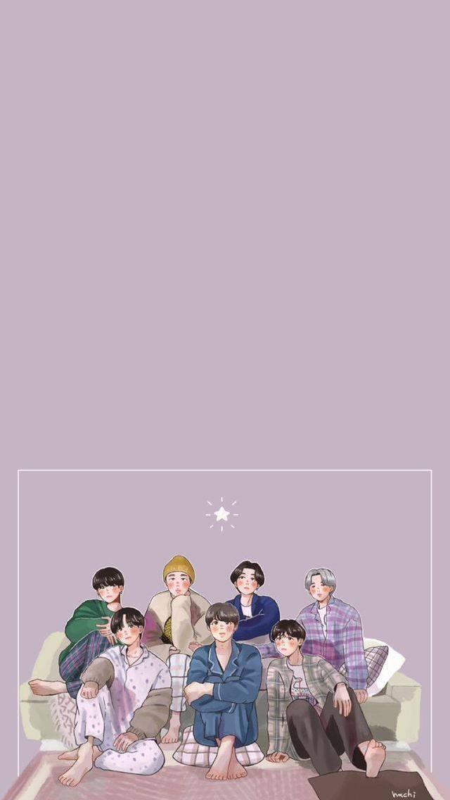 Cartoon Bts Lockscreen