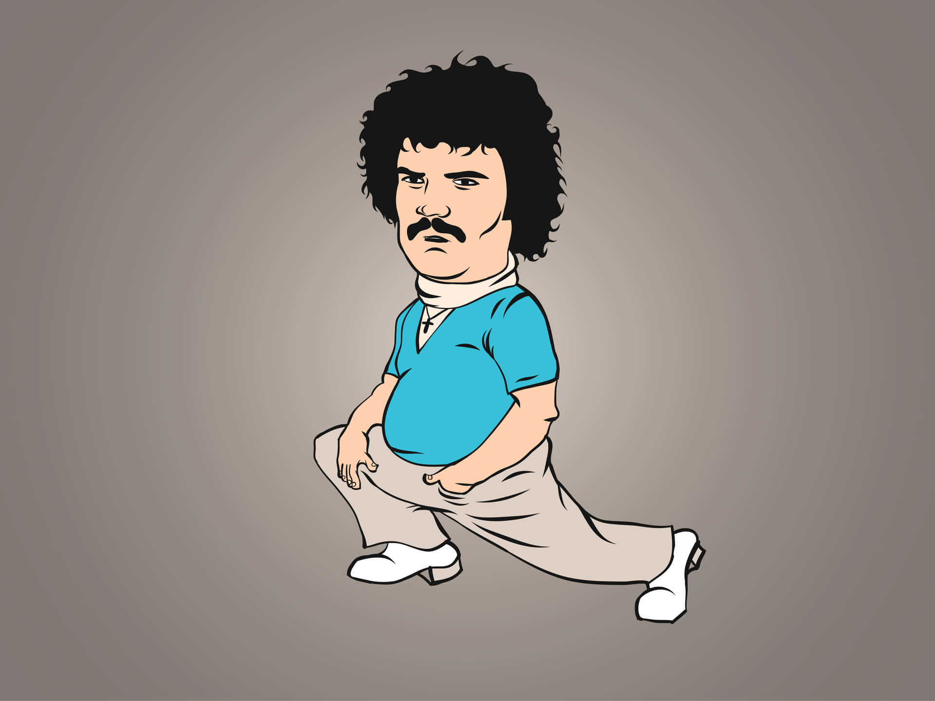 Cartoon_ Character_ Squatting_ Pose Background