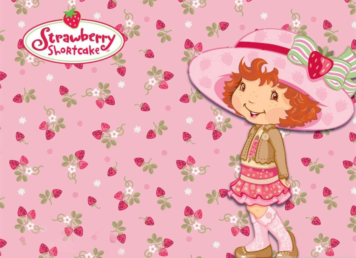 Cartoon Character Strawberry Shortcake Poster Background
