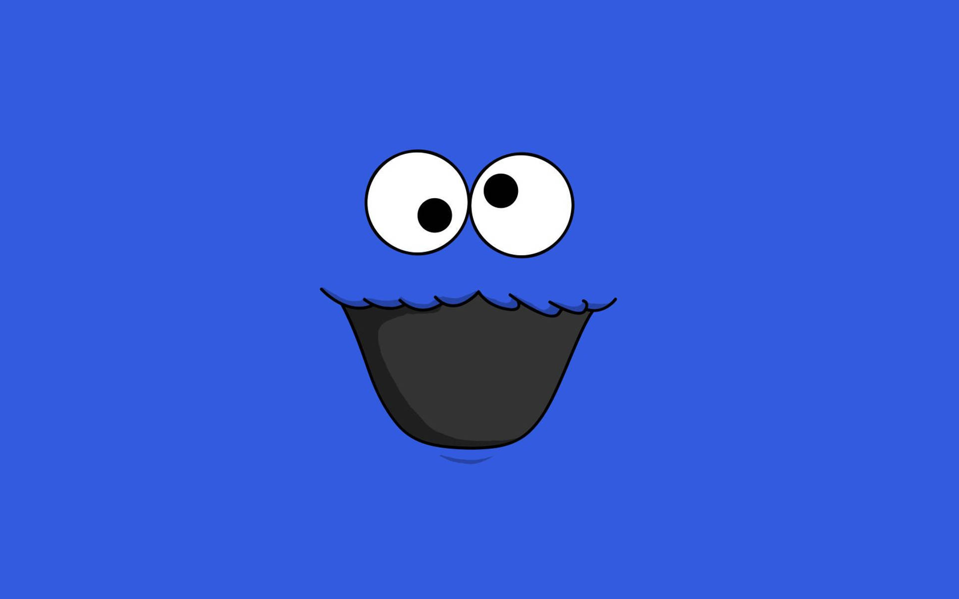 Cartoon Cookie Monster Face Background