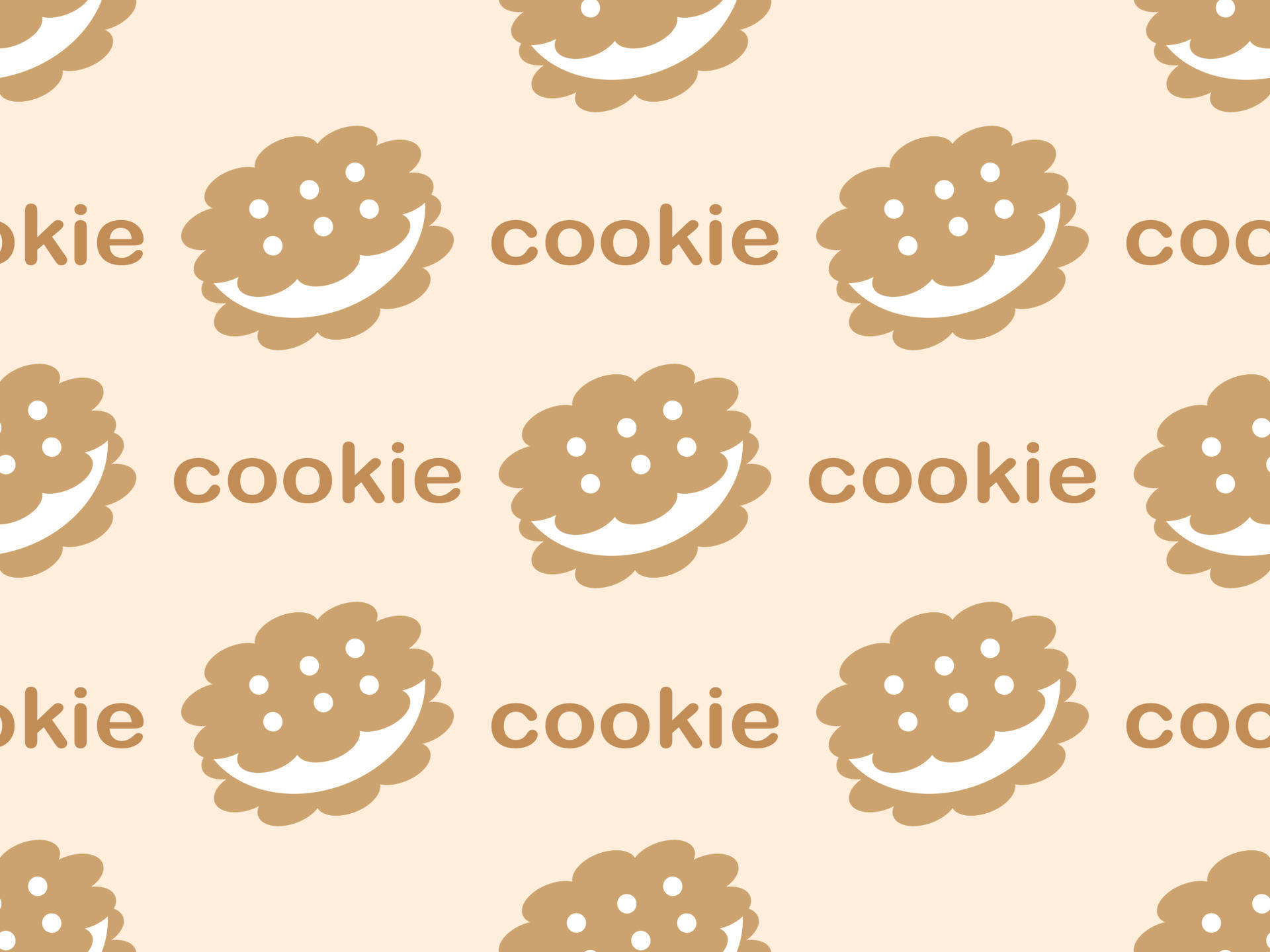 Cartoon Cookie With Cream Filling Background