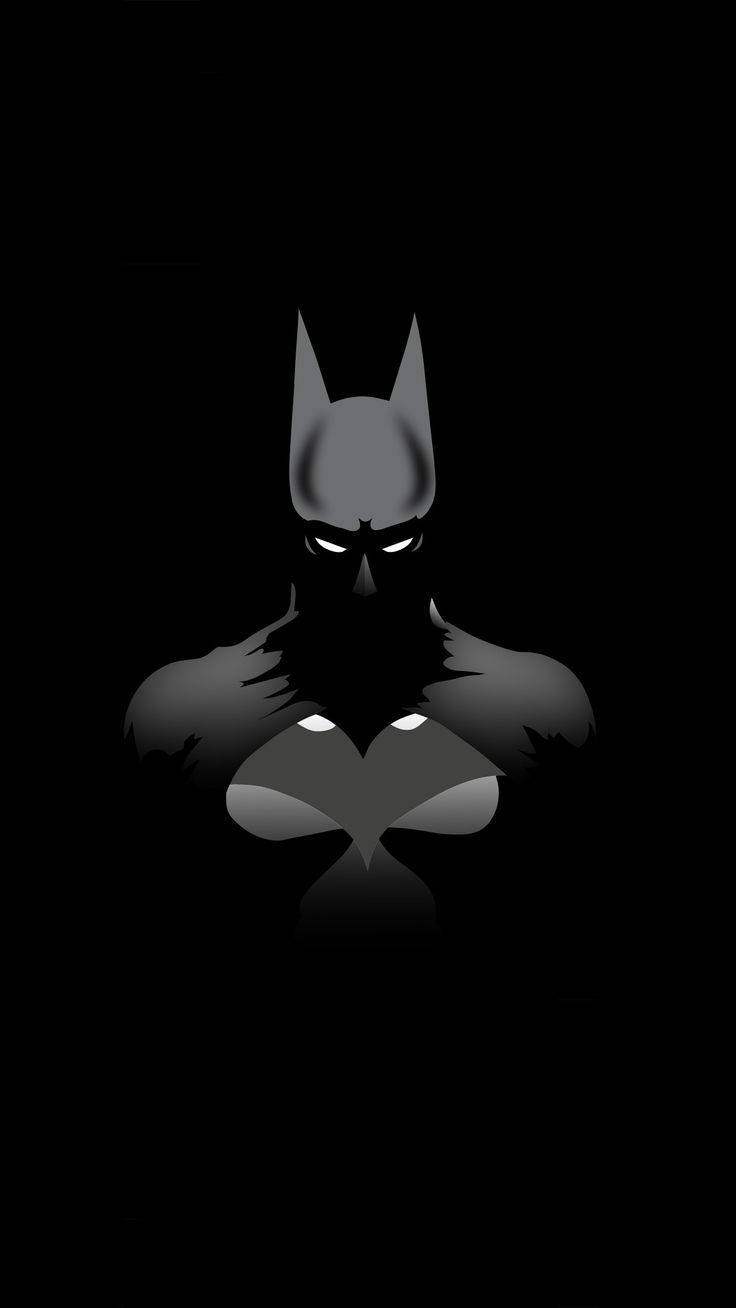 Cartoon Drawing Of Batman Dark Iphone Background