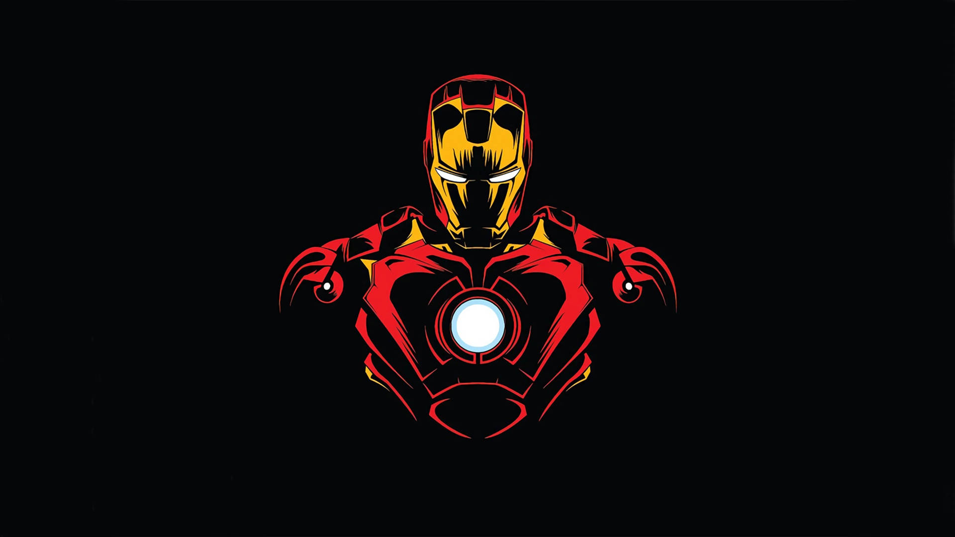 Cartoon Drawing Of The Superhero Iron Man Background