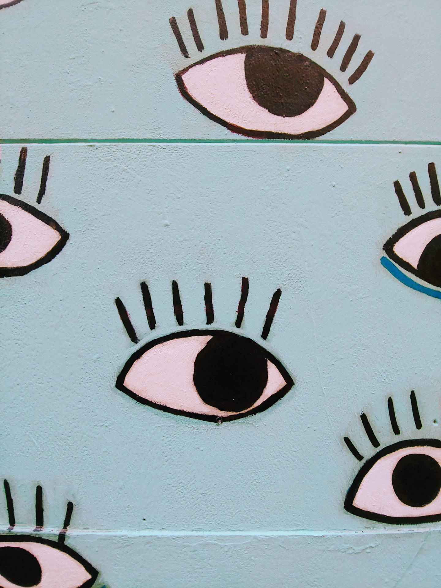 Cartoon Eyes Street Art Background