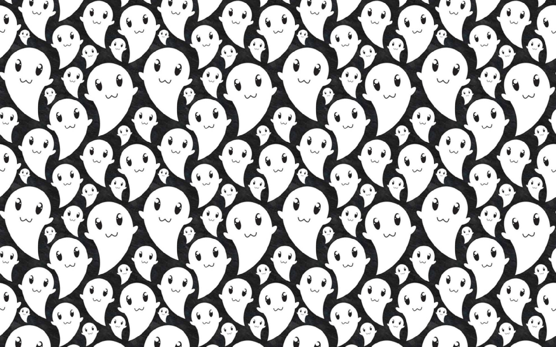 Cartoon Ghost Halloween Computer Background