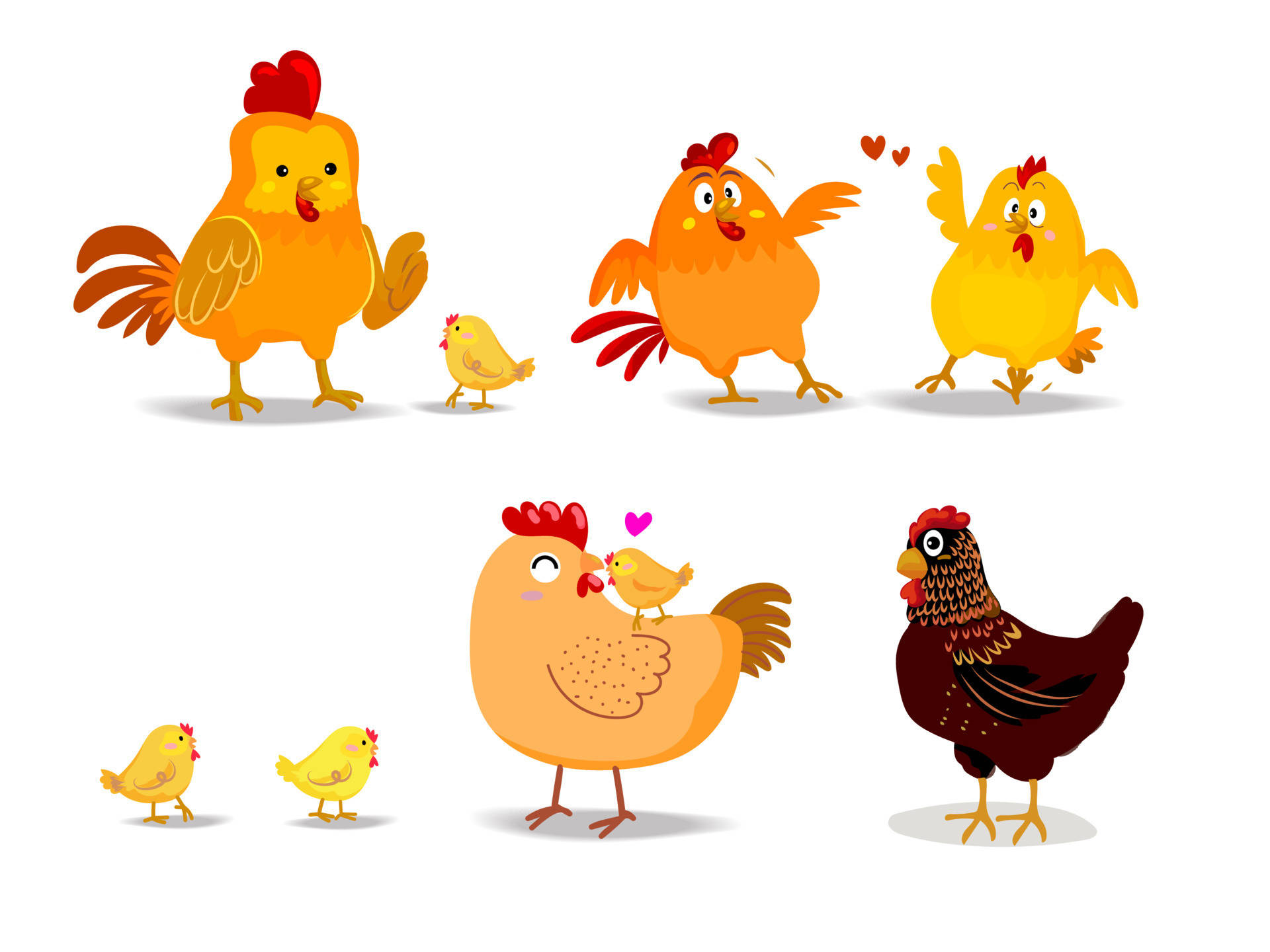 Cartoon Hen Background