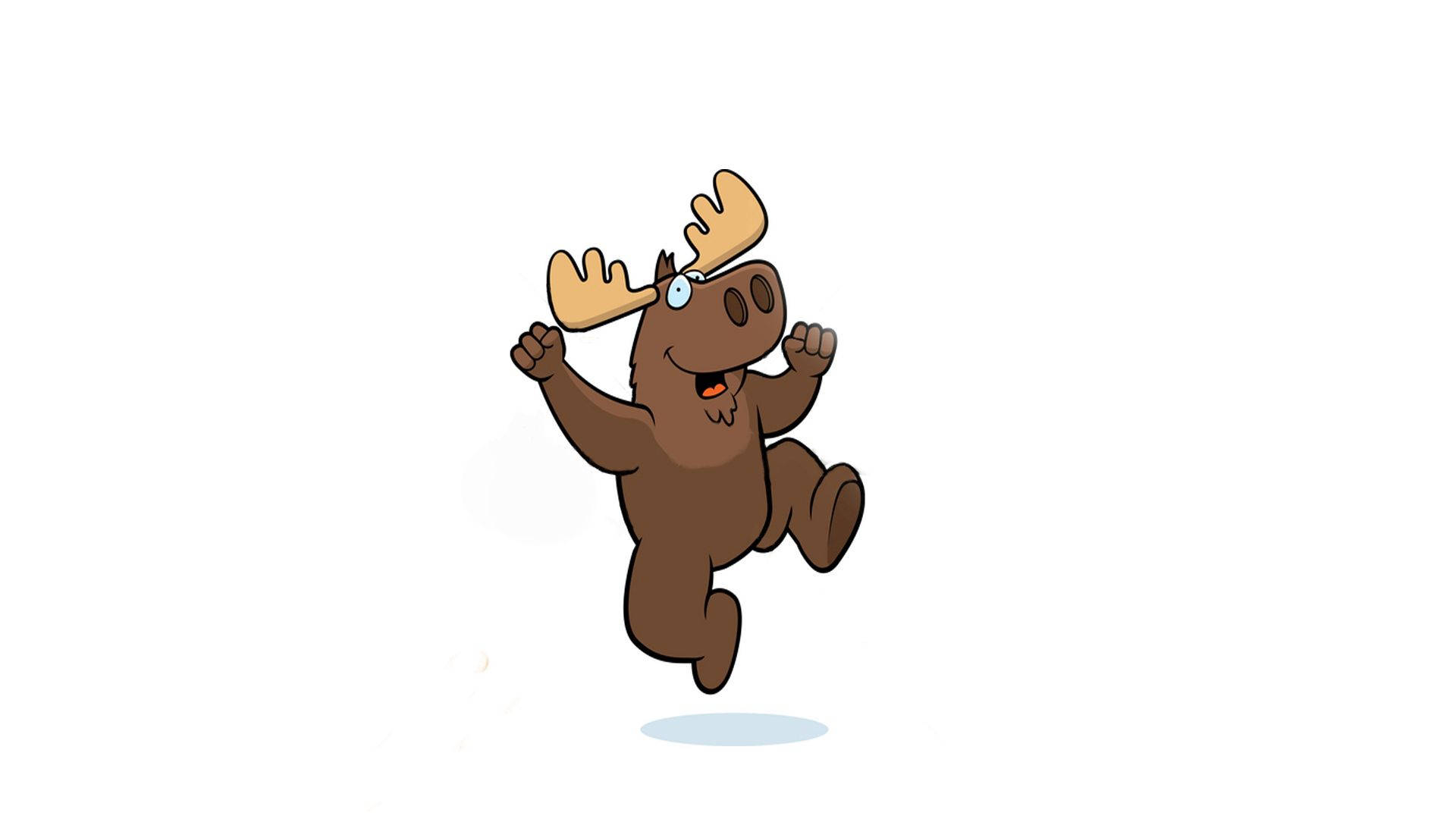 Cartoon Jumping Moose Background