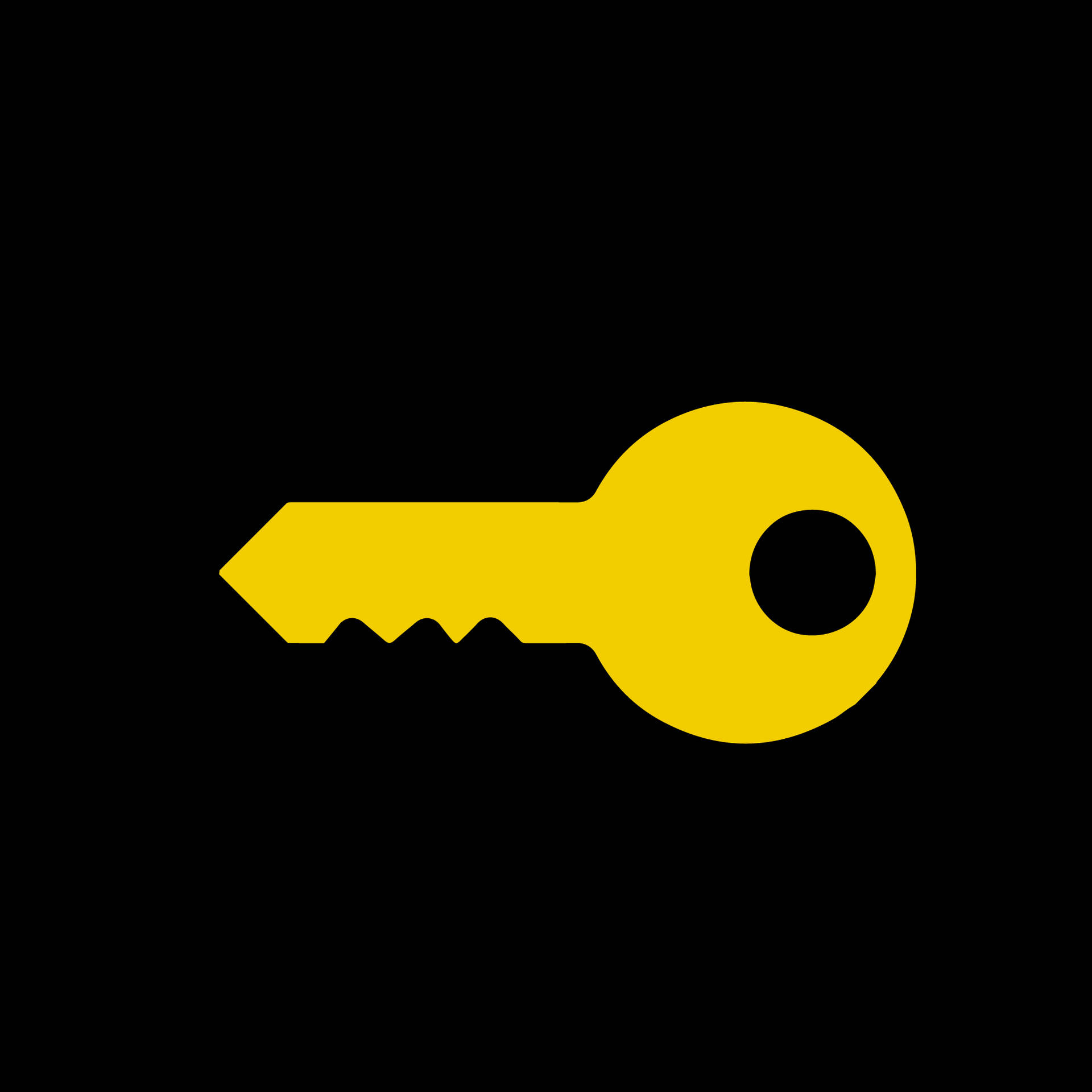 Cartoon Key And Keyhole Illustration