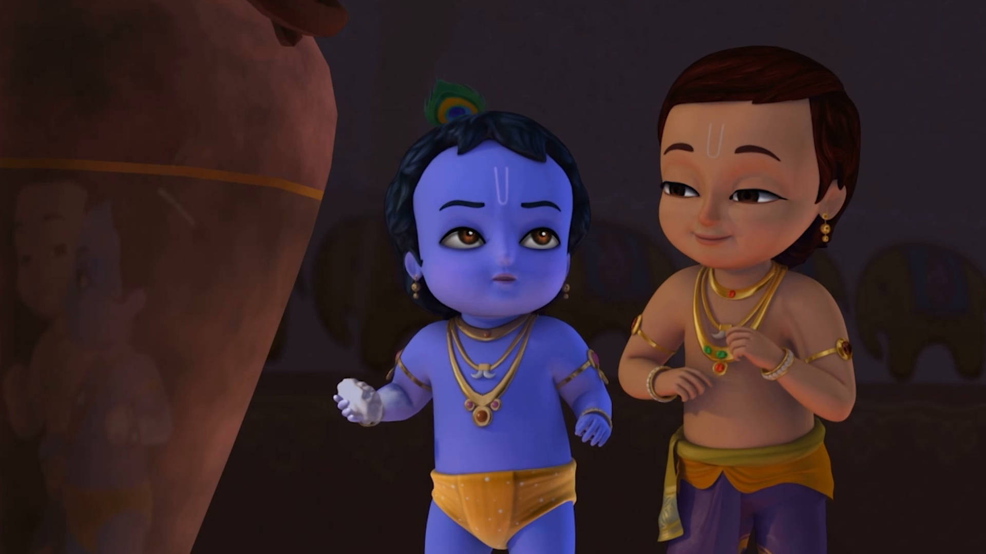 Cartoon Krishna And Balram