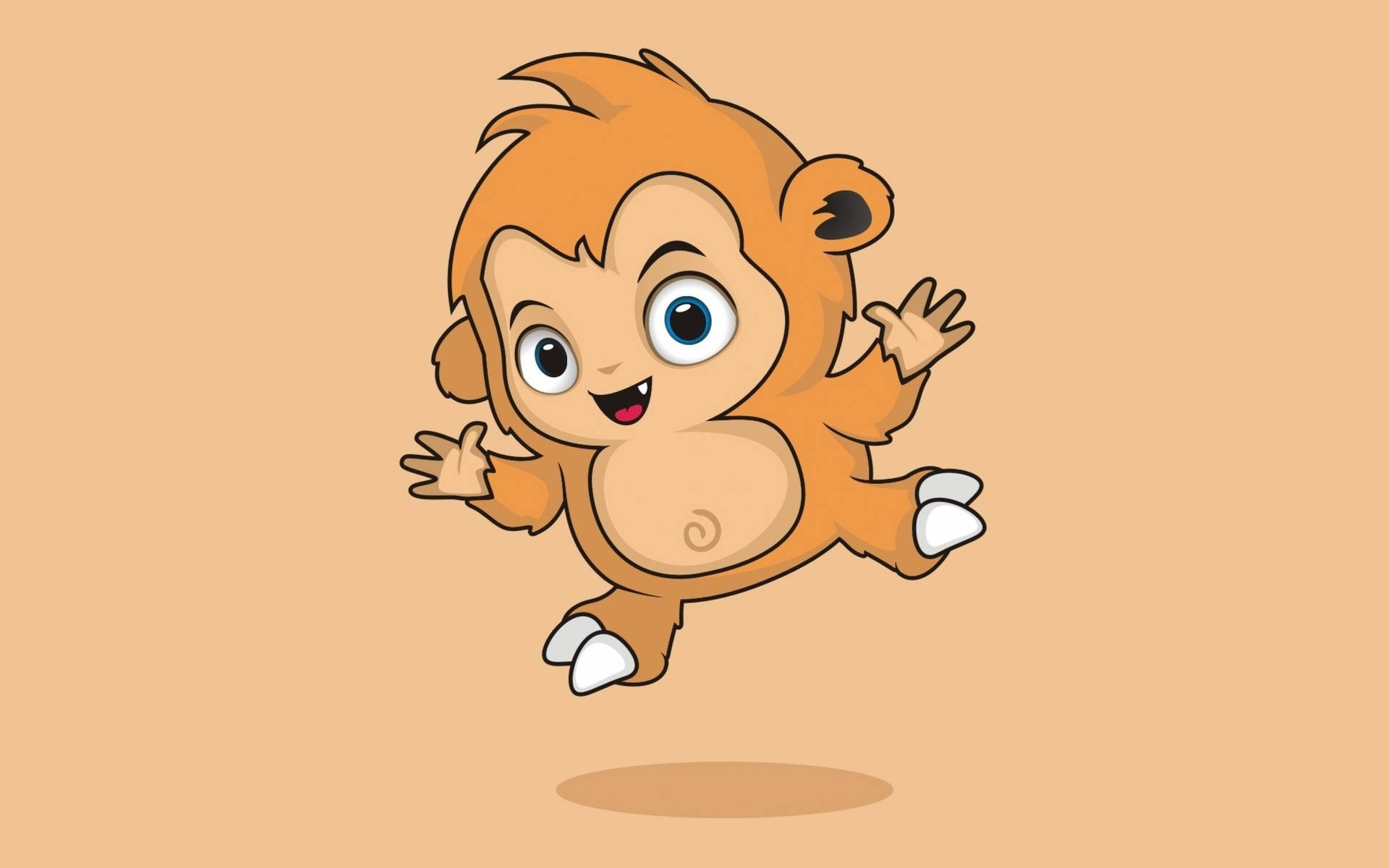 Cartoon Monkey Cute Laptop Background
